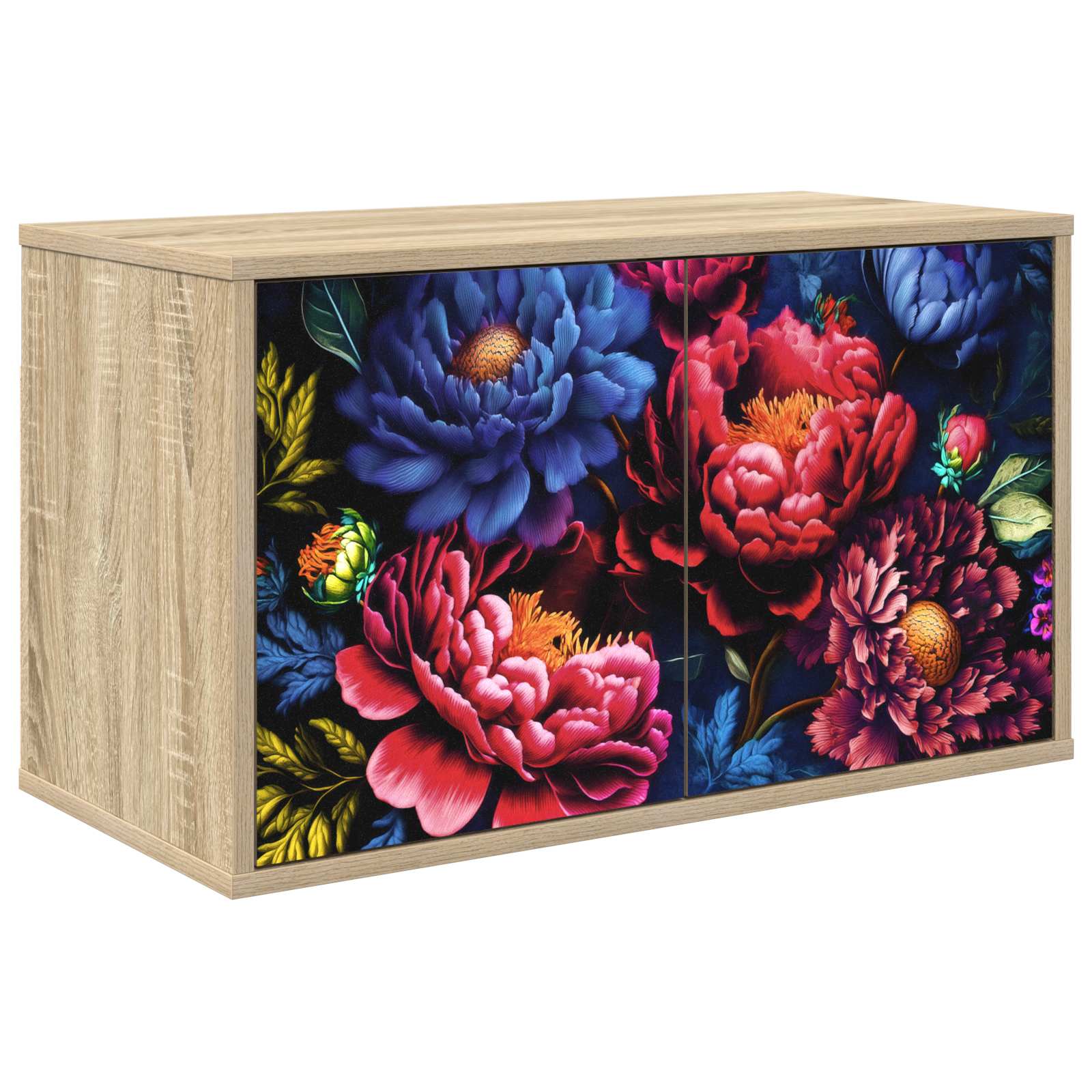 vidaXL Wandgemonteerd tv-meubel RHENEN 69 x 33 x 40 cm Sonoma Eiken