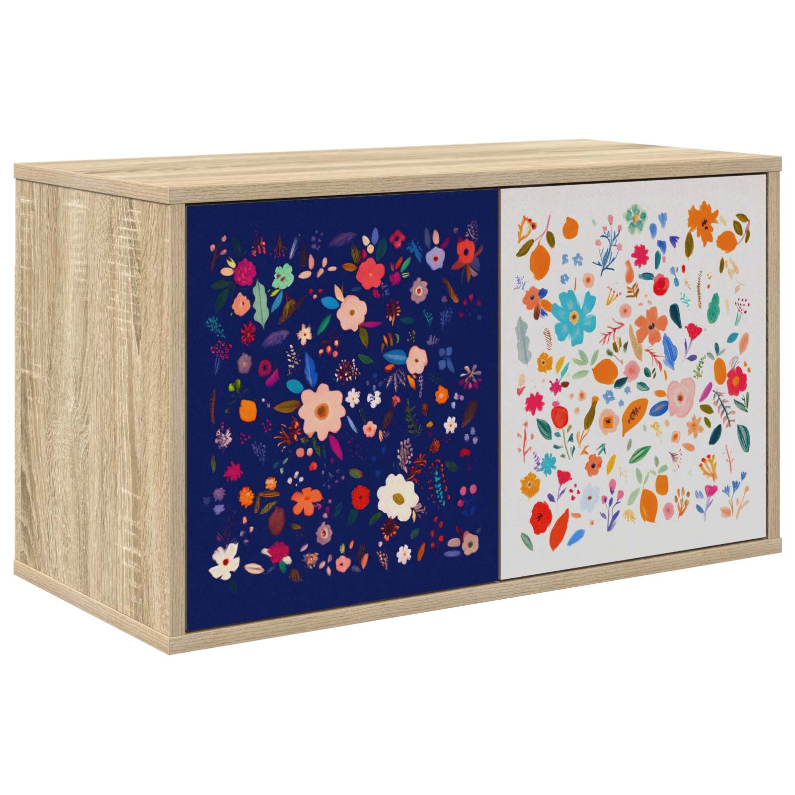 vidaXL Wandgemonteerd tv-meubel RHENEN 69 x 33 x 40 cm Sonoma Eiken