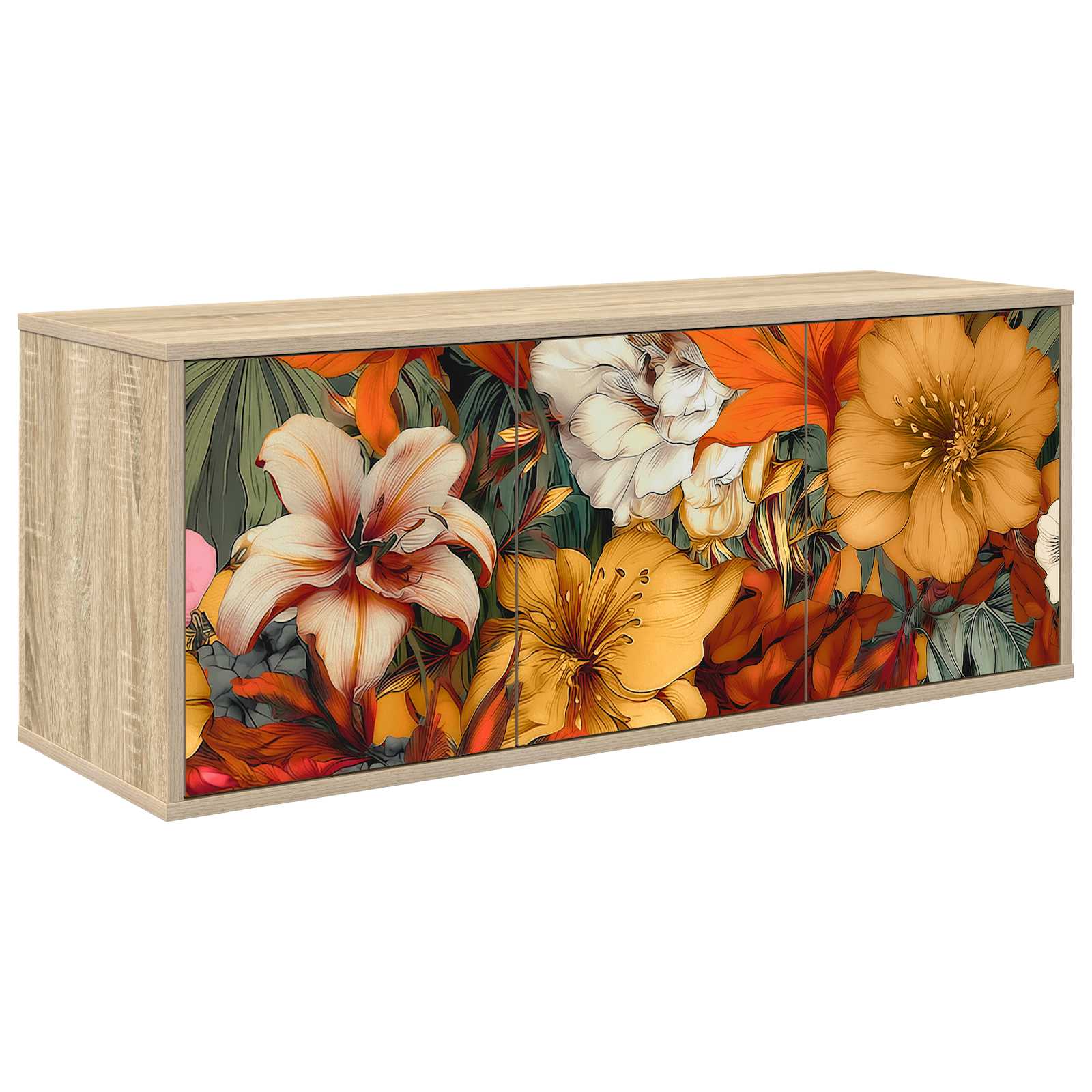 vidaXL Wandgemonteerd tv-meubel RHENEN 102 x 33 x 40 cm Sonoma Eiken
