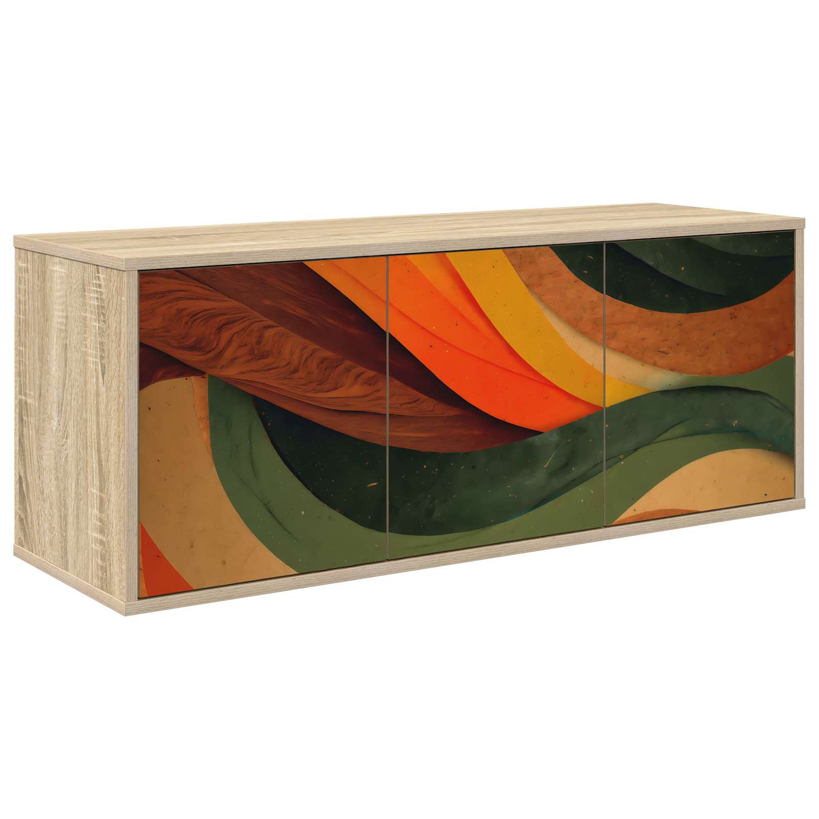 vidaXL Wandgemonteerd tv-meubel RHENEN 102 x 33 x 40 cm Sonoma Eiken