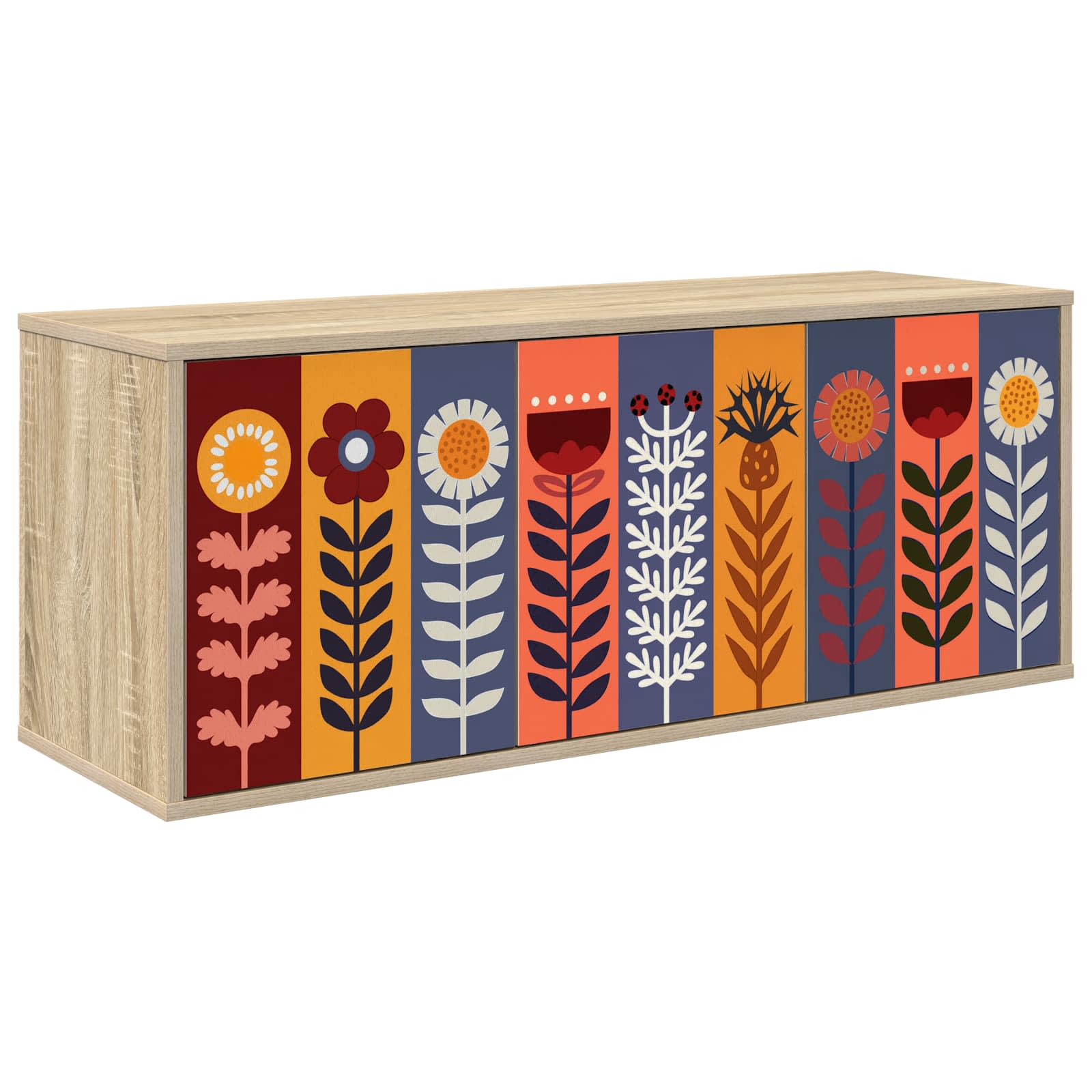 vidaXL Wandgemonteerd tv-meubel RHENEN 102 x 33 x 40 cm Sonoma Eiken