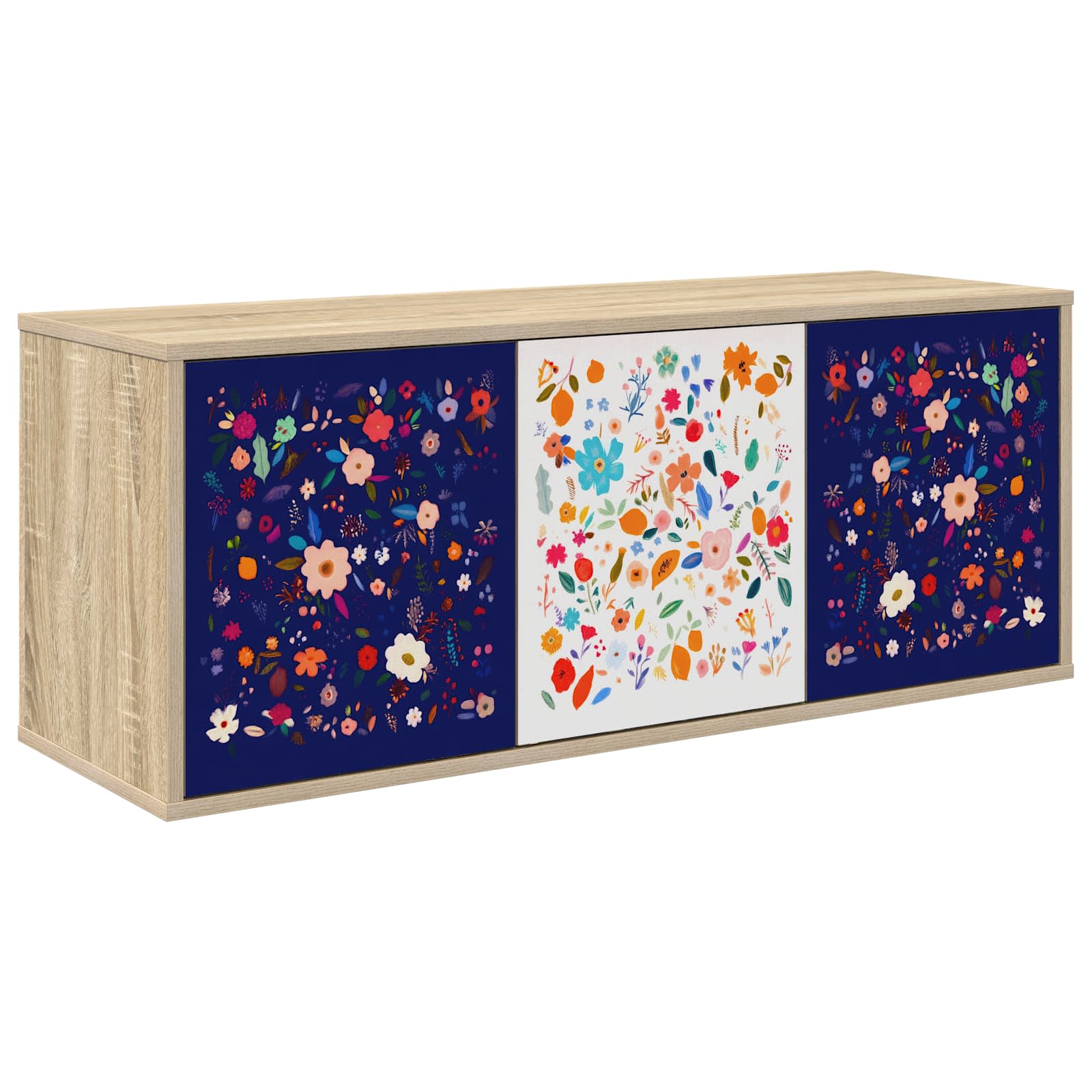 vidaXL Wandgemonteerd tv-meubel RHENEN 102 x 33 x 40 cm Sonoma Eiken