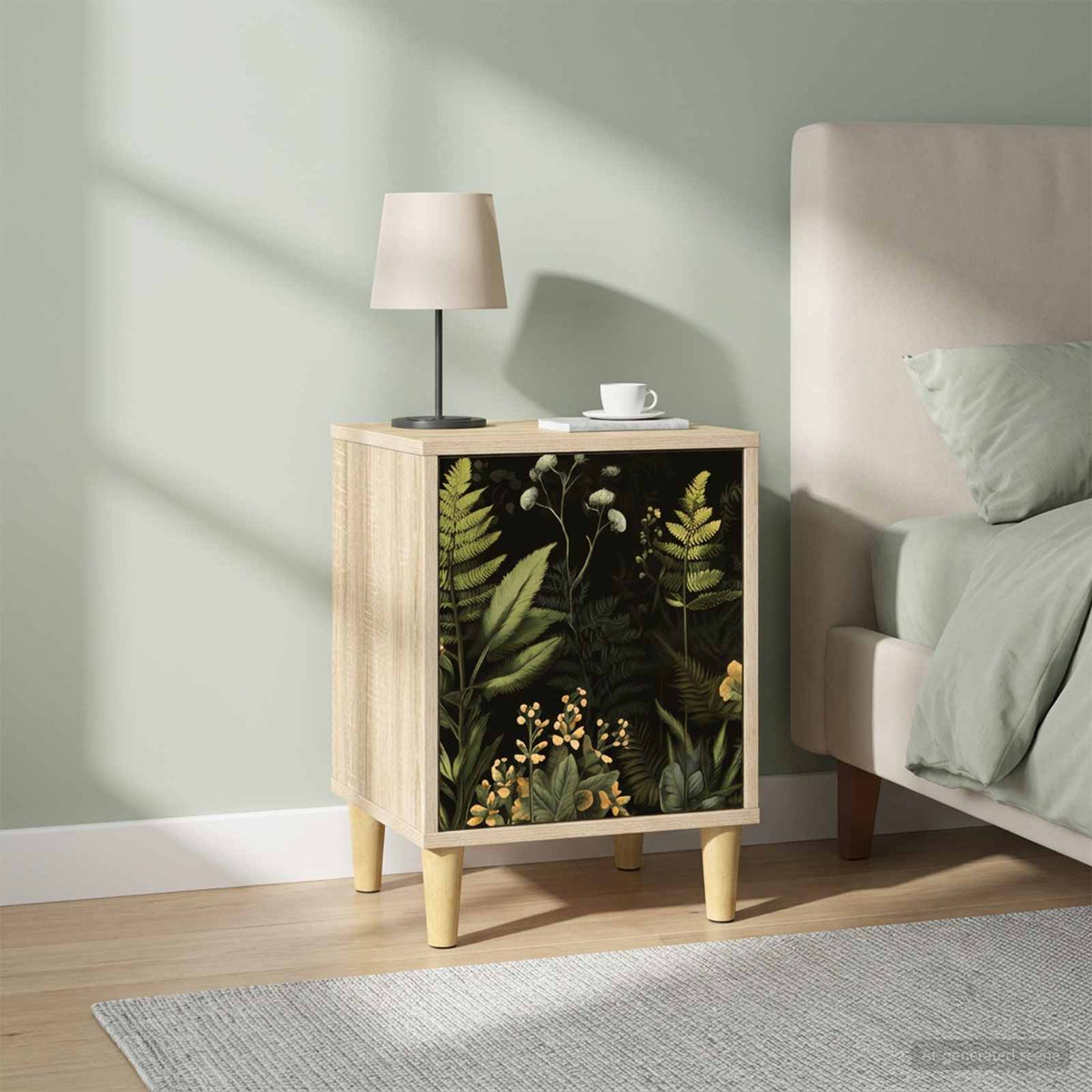 vidaXL Nachtkastje RHENEN Sonoma Eiken 36 x 33 x 50 cm Bewerkt hout