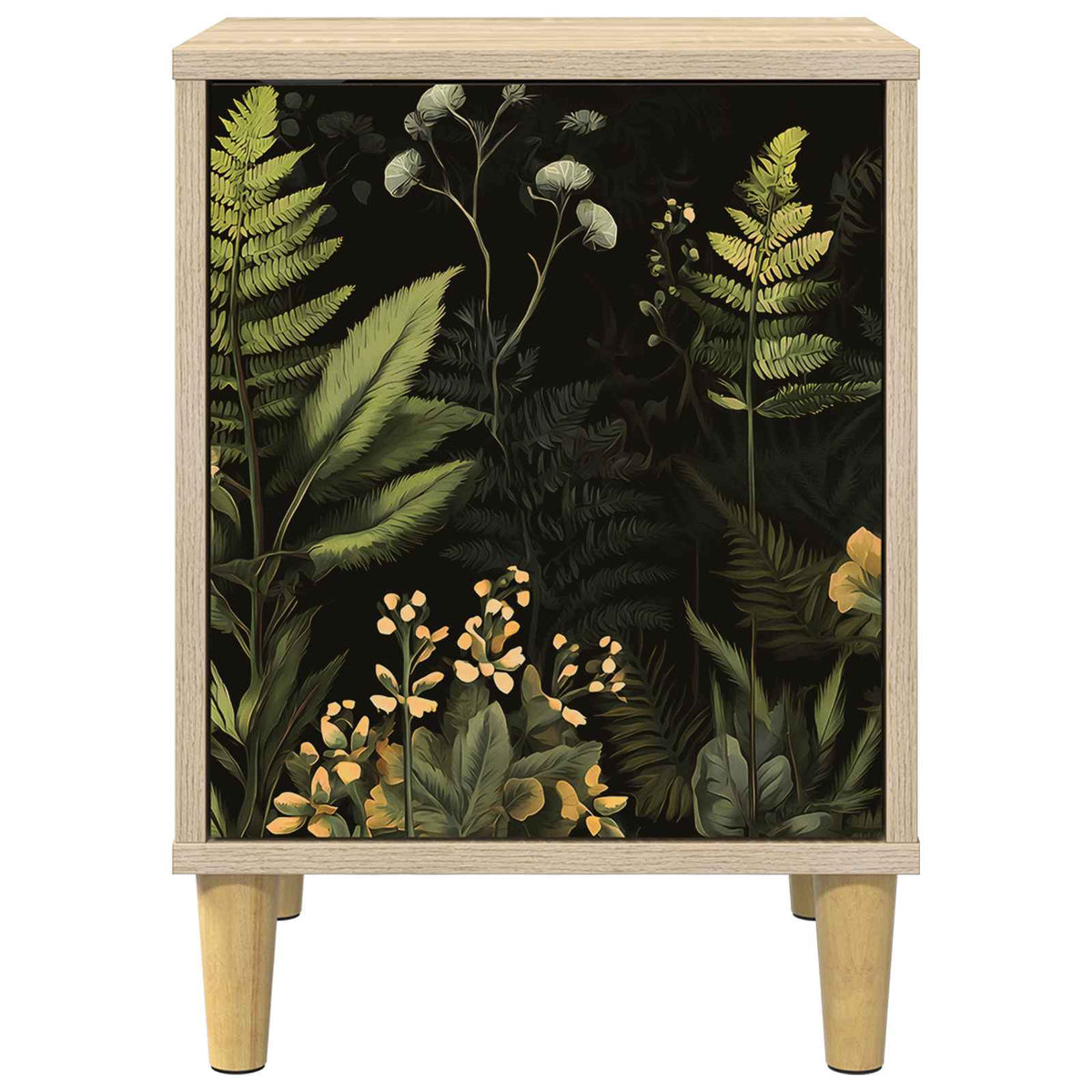 vidaXL Nachtkastje RHENEN Sonoma Eiken 36 x 33 x 50 cm Bewerkt hout
