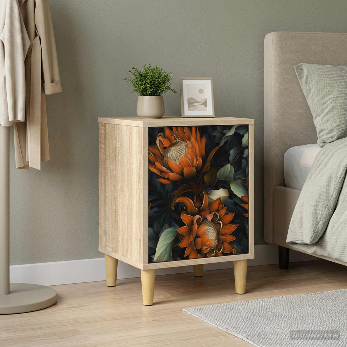vidaXL Nachtkastje RHENEN Sonoma Eiken 36 x 33 x 50 cm Bewerkt hout