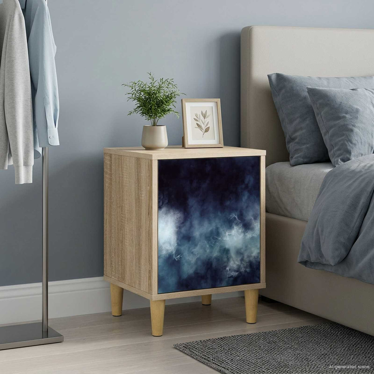 vidaXL Nachtkastje RHENEN Sonoma Eiken 36 x 33 x 50 cm Bewerkt hout