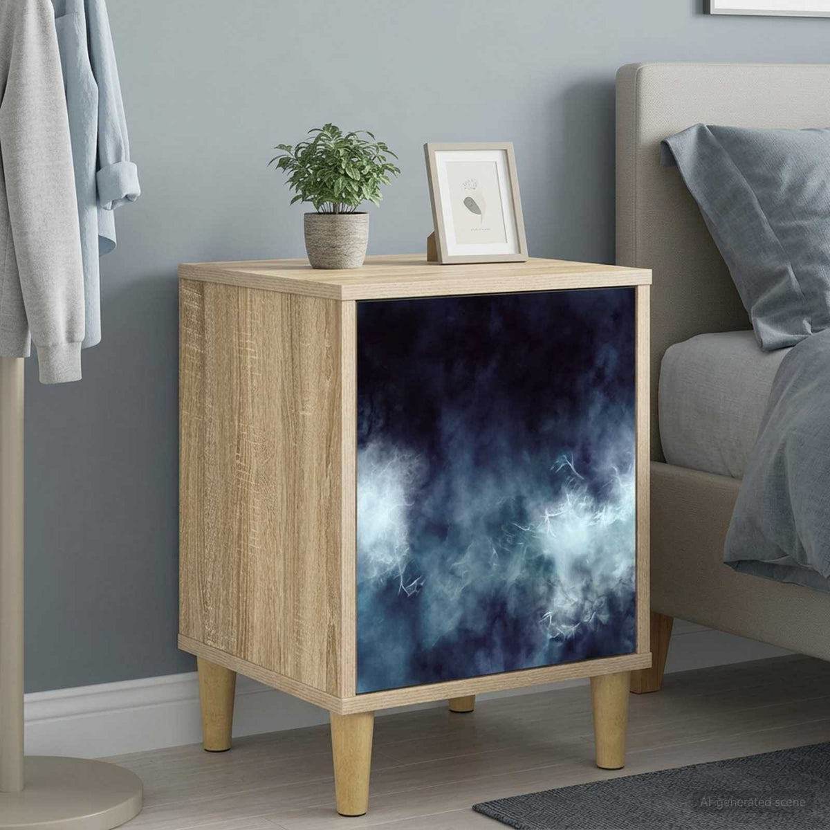 vidaXL Nachtkastje RHENEN Sonoma Eiken 36 x 33 x 50 cm Bewerkt hout