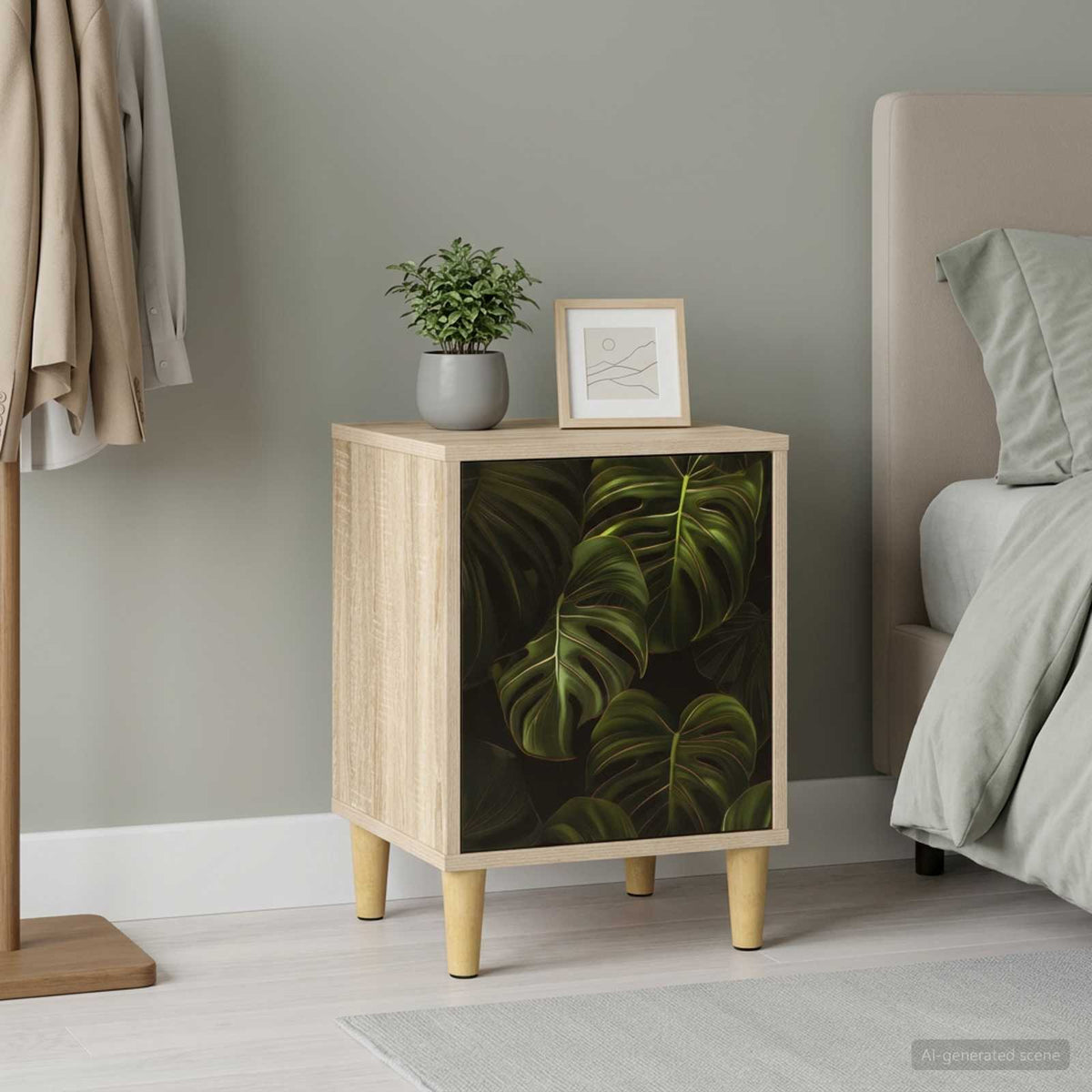 vidaXL Nachtkastje RHENEN Sonoma Eiken 36 x 33 x 50 cm Bewerkt hout