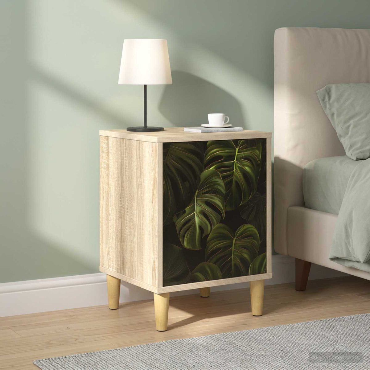 vidaXL Nachtkastje RHENEN Sonoma Eiken 36 x 33 x 50 cm Bewerkt hout