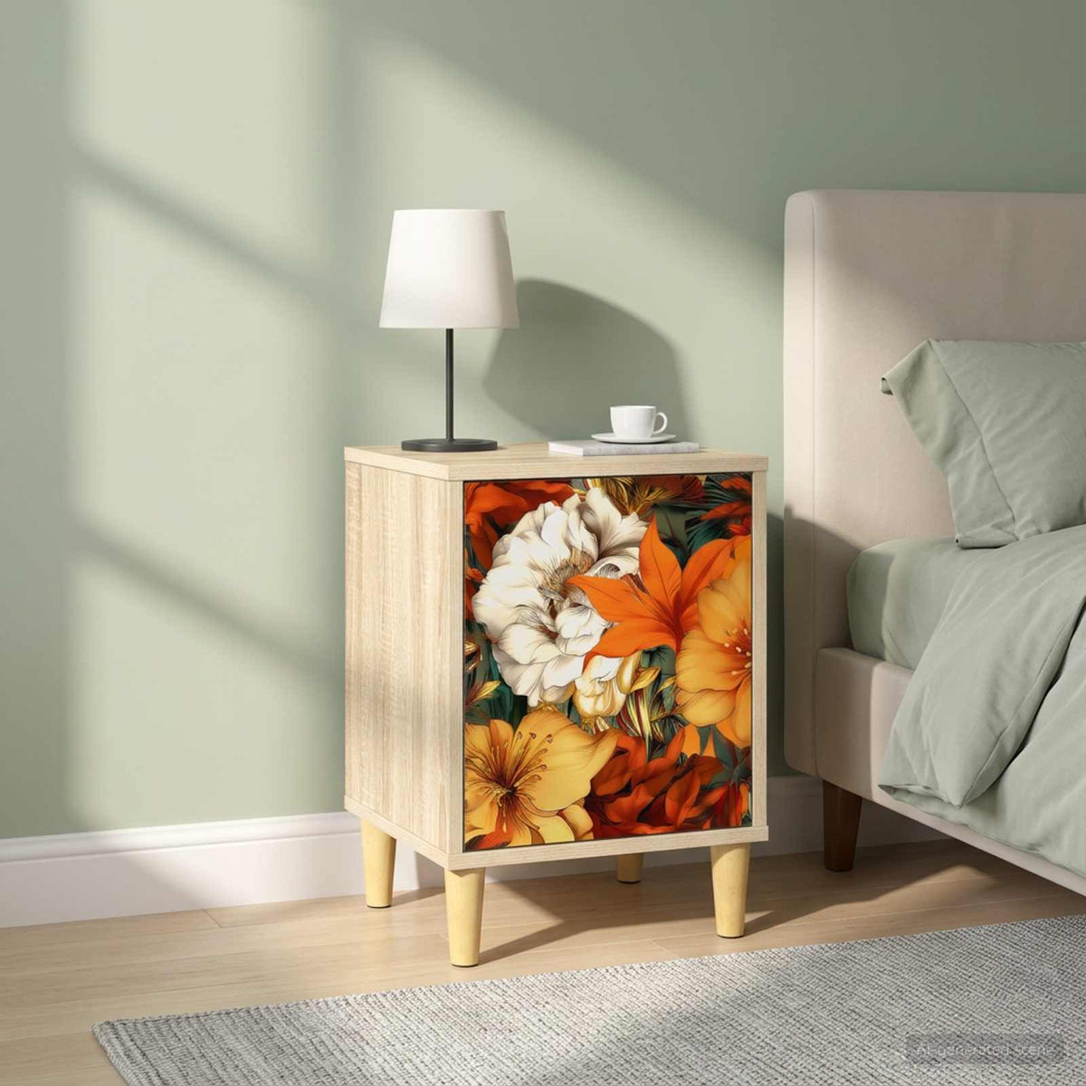 vidaXL Nachtkastje RHENEN Sonoma Eiken 36 x 33 x 50 cm Bewerkt hout