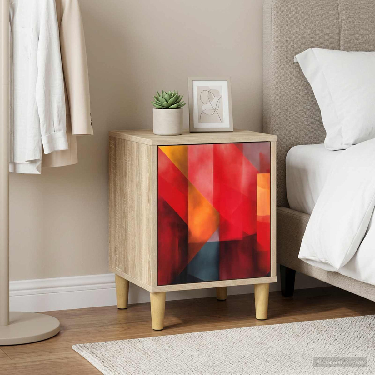 vidaXL Nachtkastje RHENEN Sonoma Eiken 36 x 33 x 50 cm Bewerkt hout