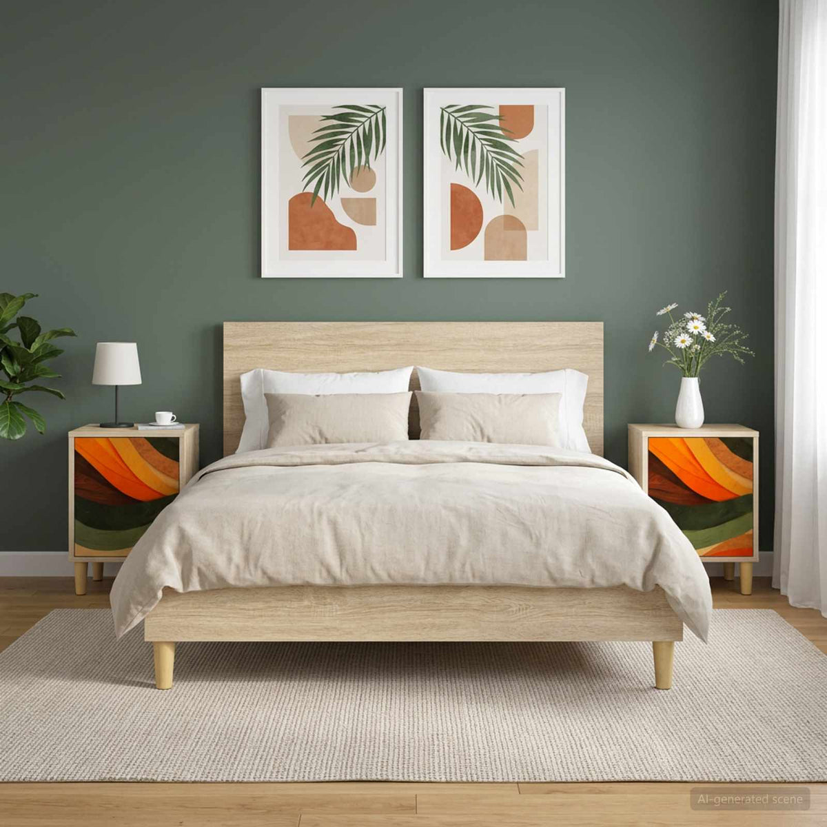 vidaXL Nachtkastje RHENEN Sonoma Eiken 36 x 33 x 50 cm Bewerkt hout