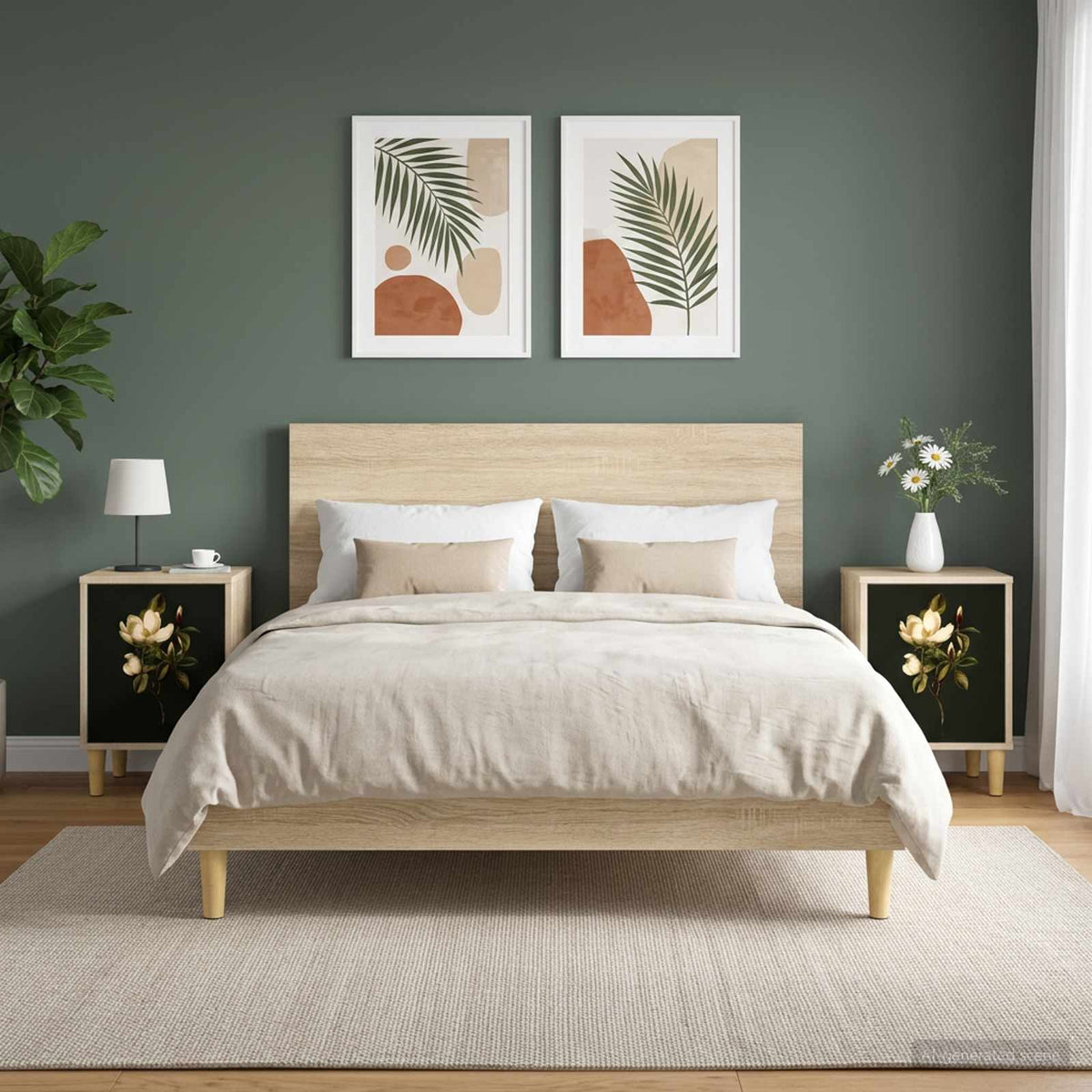vidaXL Nachtkastje RHENEN Sonoma Eiken 36 x 33 x 50 cm Bewerkt hout