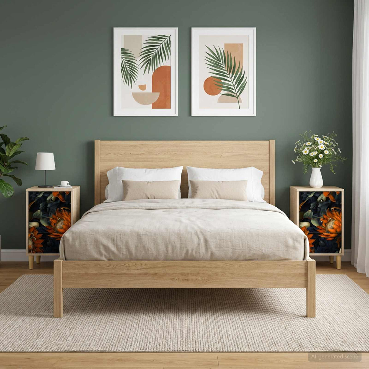 vidaXL Nachtkastje RHENEN Sonoma Eiken 36 x 33 x 60 cm Bewerkt hout