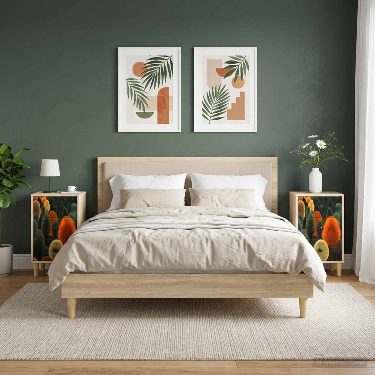 vidaXL Nachtkastje RHENEN Sonoma Eiken 36 x 33 x 60 cm Bewerkt hout