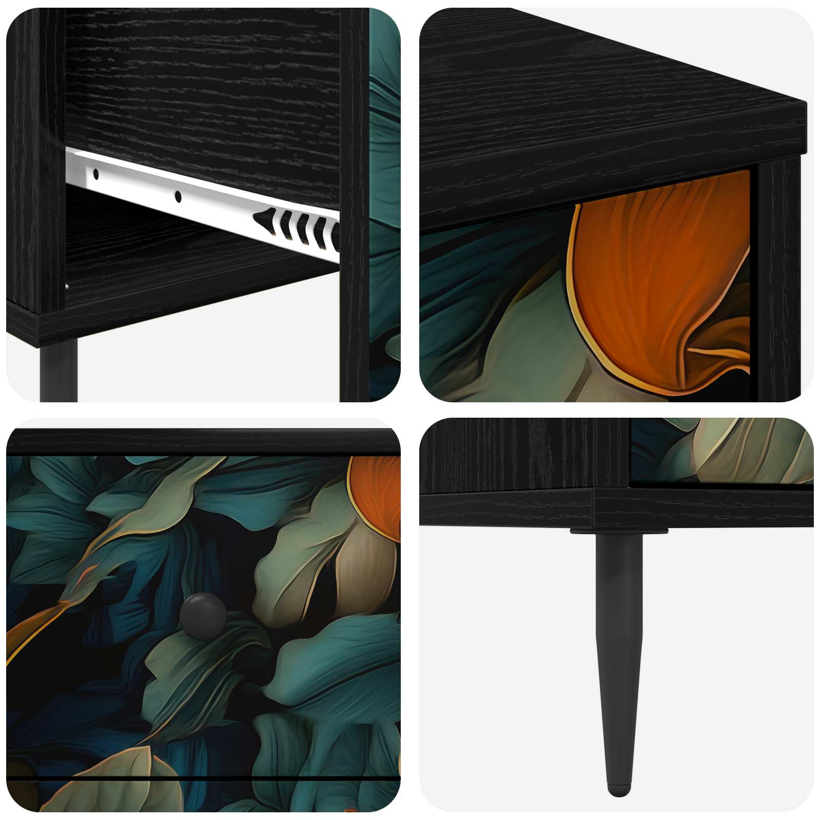 vidaXL Ladekast RHENEN Tropisch junglemotief 66 x 36,5 x 76 cm