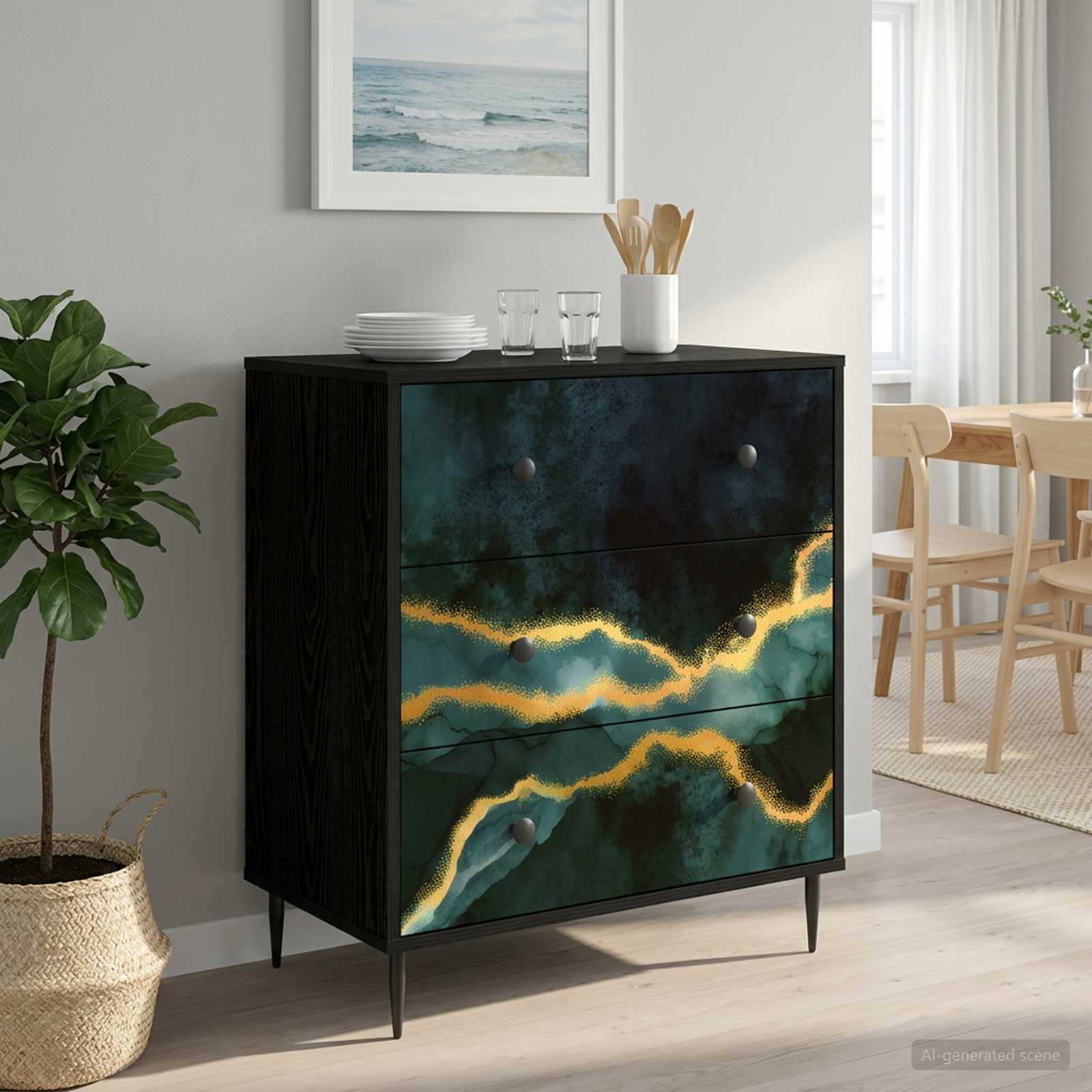 vidaXL Ladekast RHENEN Tropisch junglemotief 66 x 36,5 x 76 cm