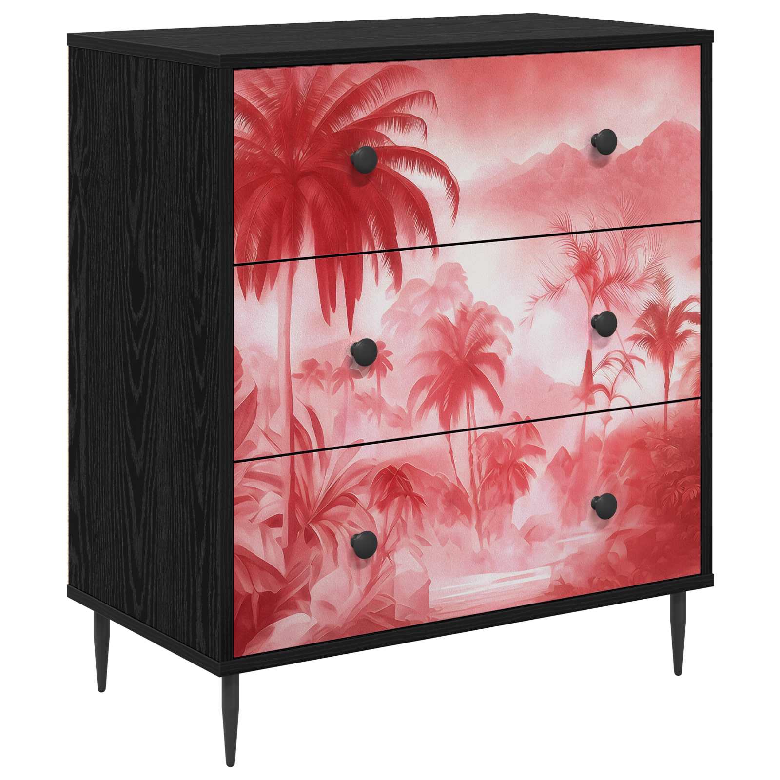 vidaXL Ladekast RHENEN Tropisch junglemotief 66 x 36,5 x 76 cm