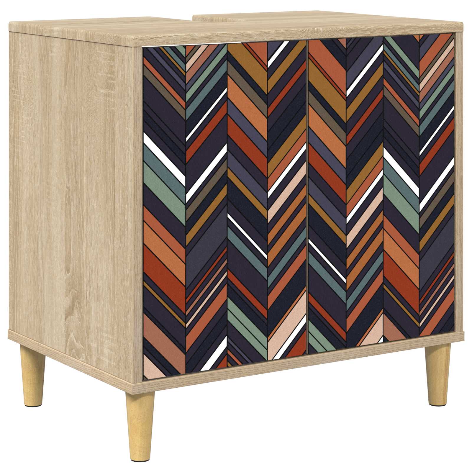 vidaXL Badkamerkast RHENEN Sonoma 60 x 40 x 60 cm Bewerkt hout