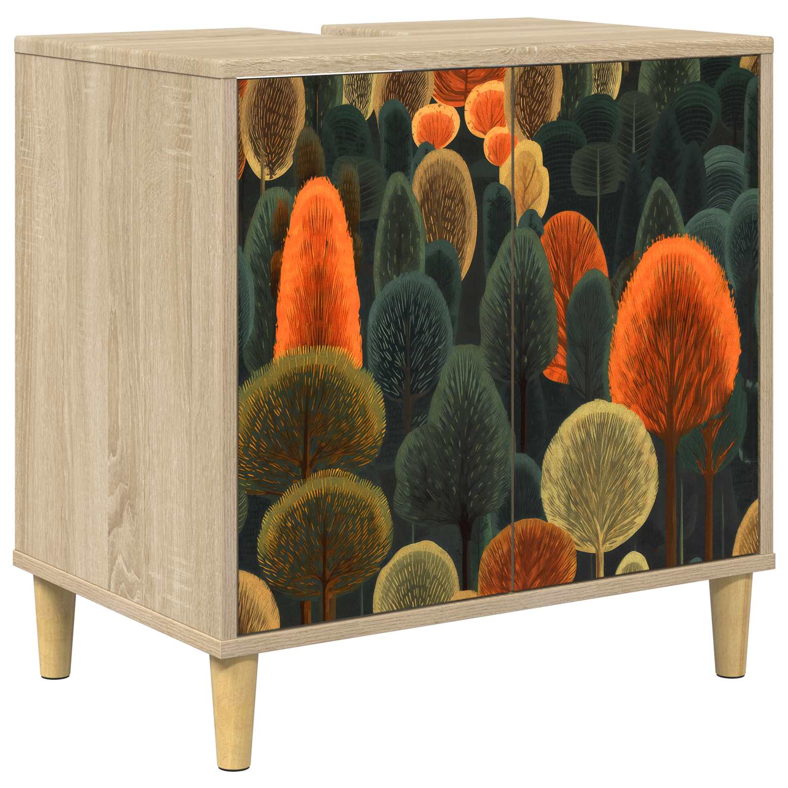 vidaXL Badkamerkast RHENEN Sonoma 60 x 40 x 60 cm Bewerkt hout