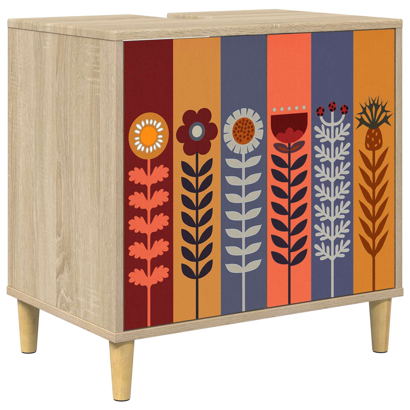 vidaXL Badkamerkast RHENEN Sonoma 60 x 40 x 60 cm Bewerkt hout