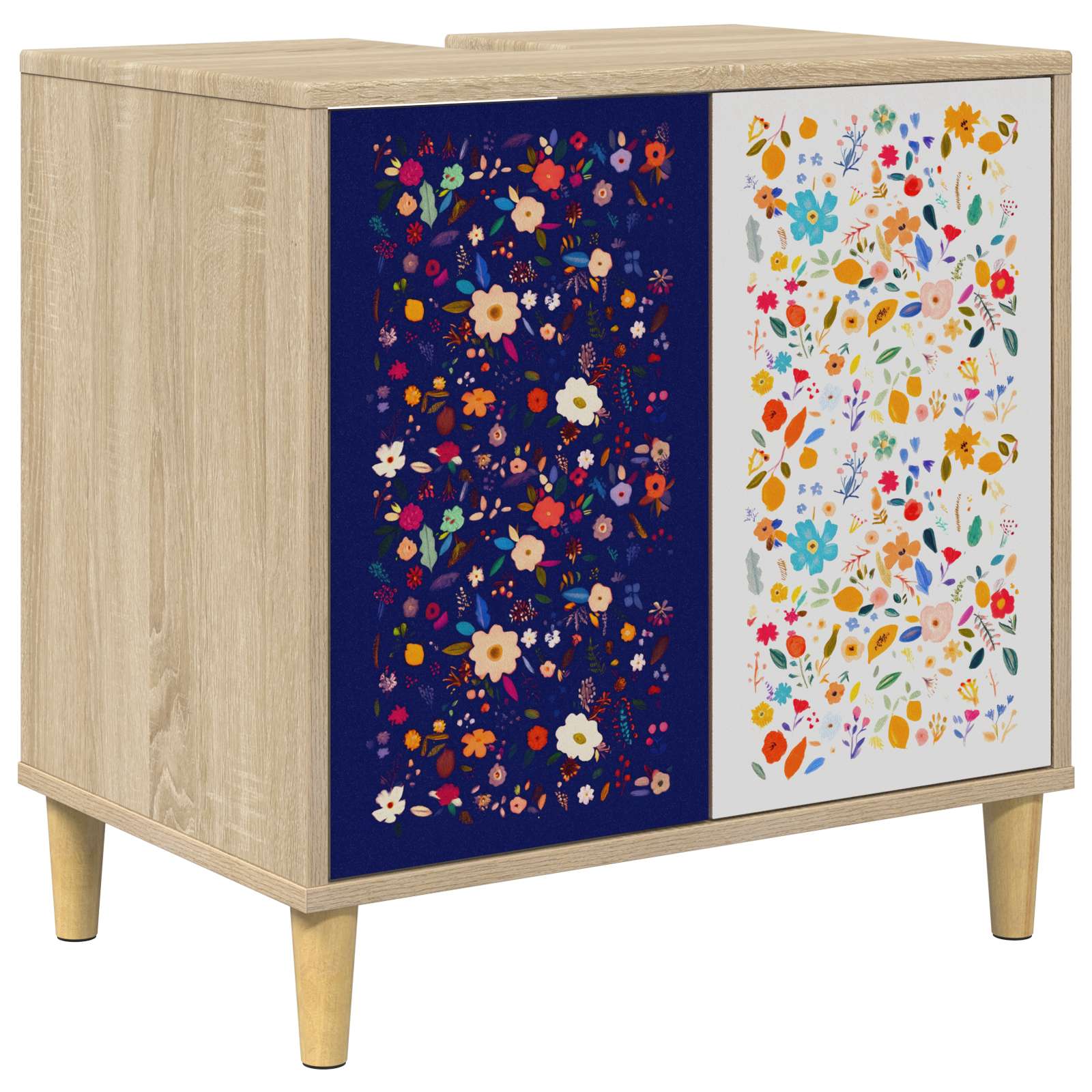vidaXL Badkamerkast RHENEN Sonoma 60 x 40 x 60 cm Bewerkt hout