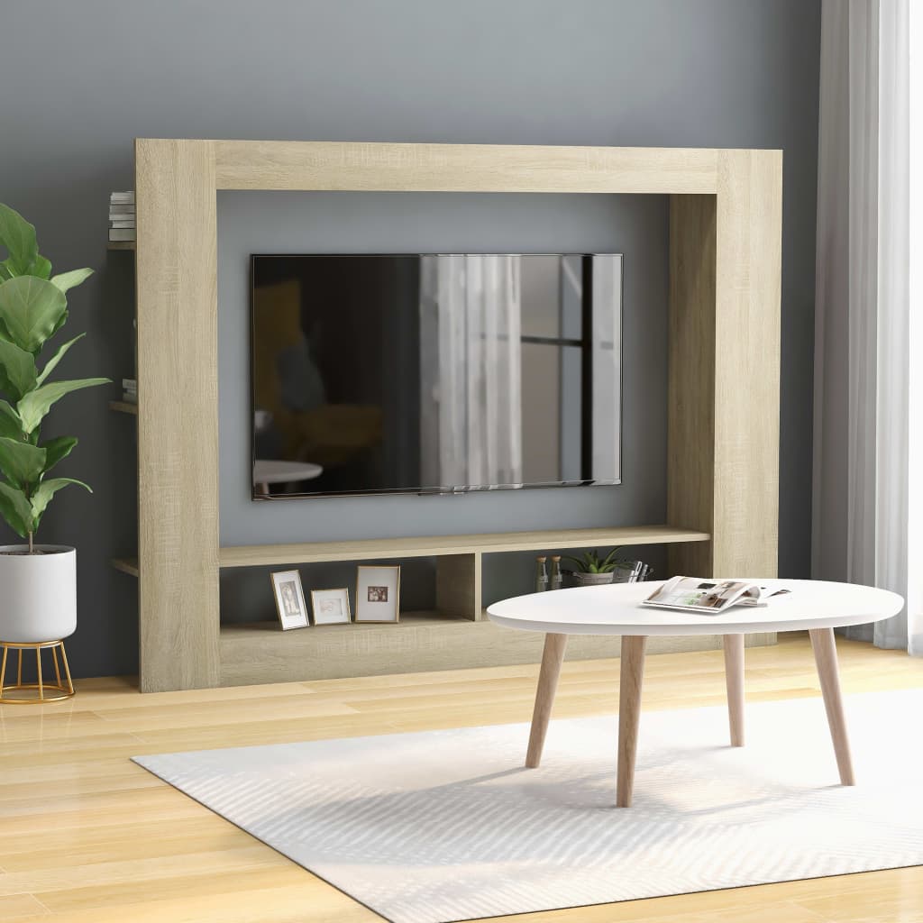 vidaXL Tv-meubel 152x22x113 cm bewerkt hout hoogglans zwart