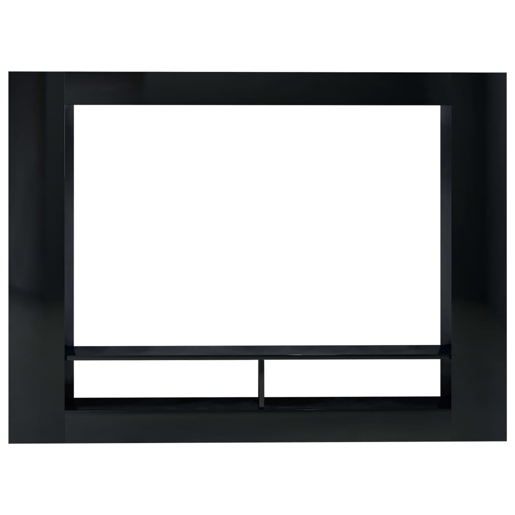 vidaXL Tv-meubel 152x22x113 cm bewerkt hout hoogglans zwart
