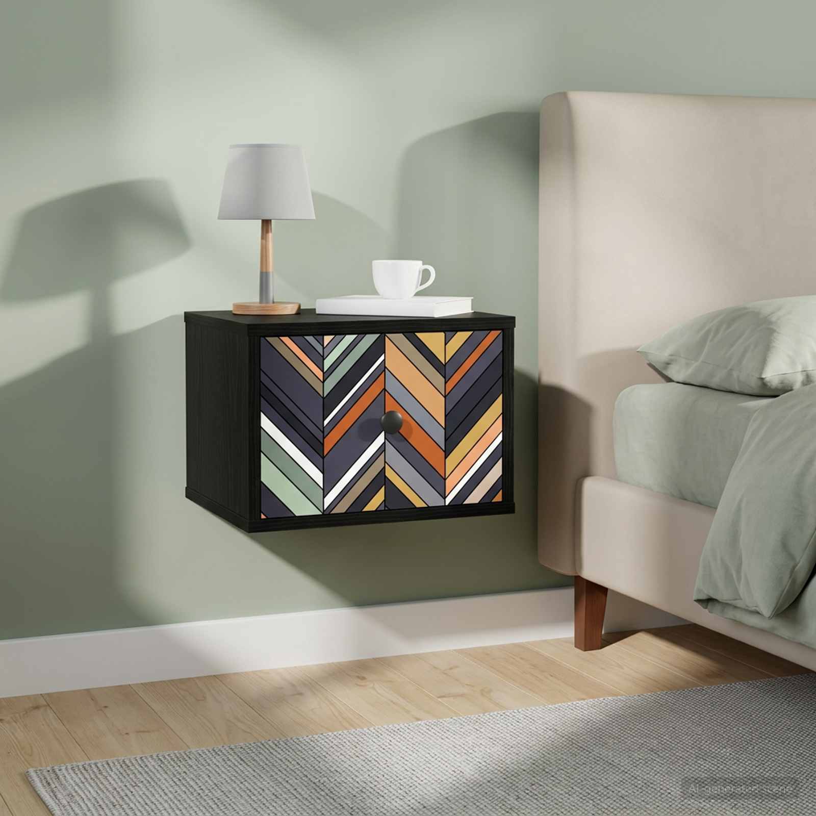 vidaXL Wandkastje RHENEN Sonoma Eiken 36 x 33 x 25 cm Bewerkt hout