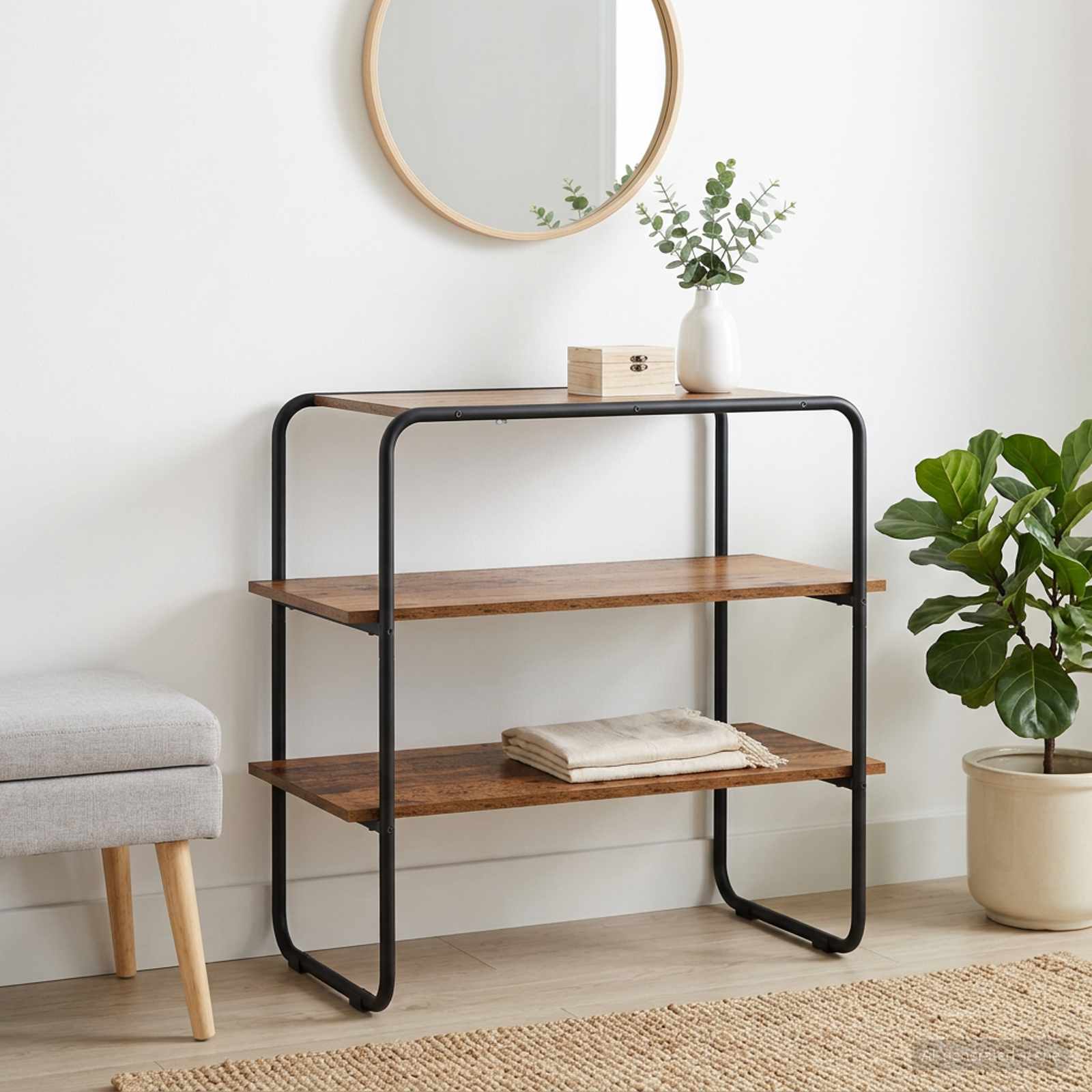 vidaXL Consoletafel Zwart eiken 60 x 41 x 75 cm Bewerkt hout