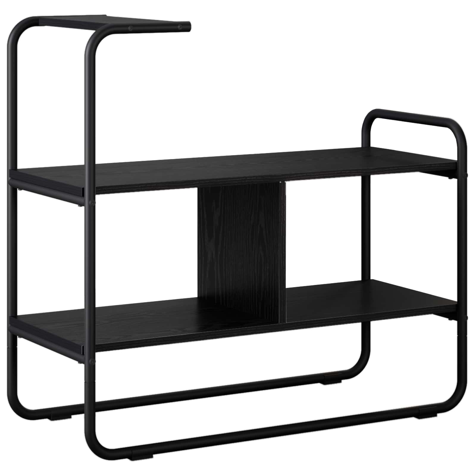 vidaXL Consoletafel Zwart eiken 80 x 35 x 75 cm Bewerkt hout