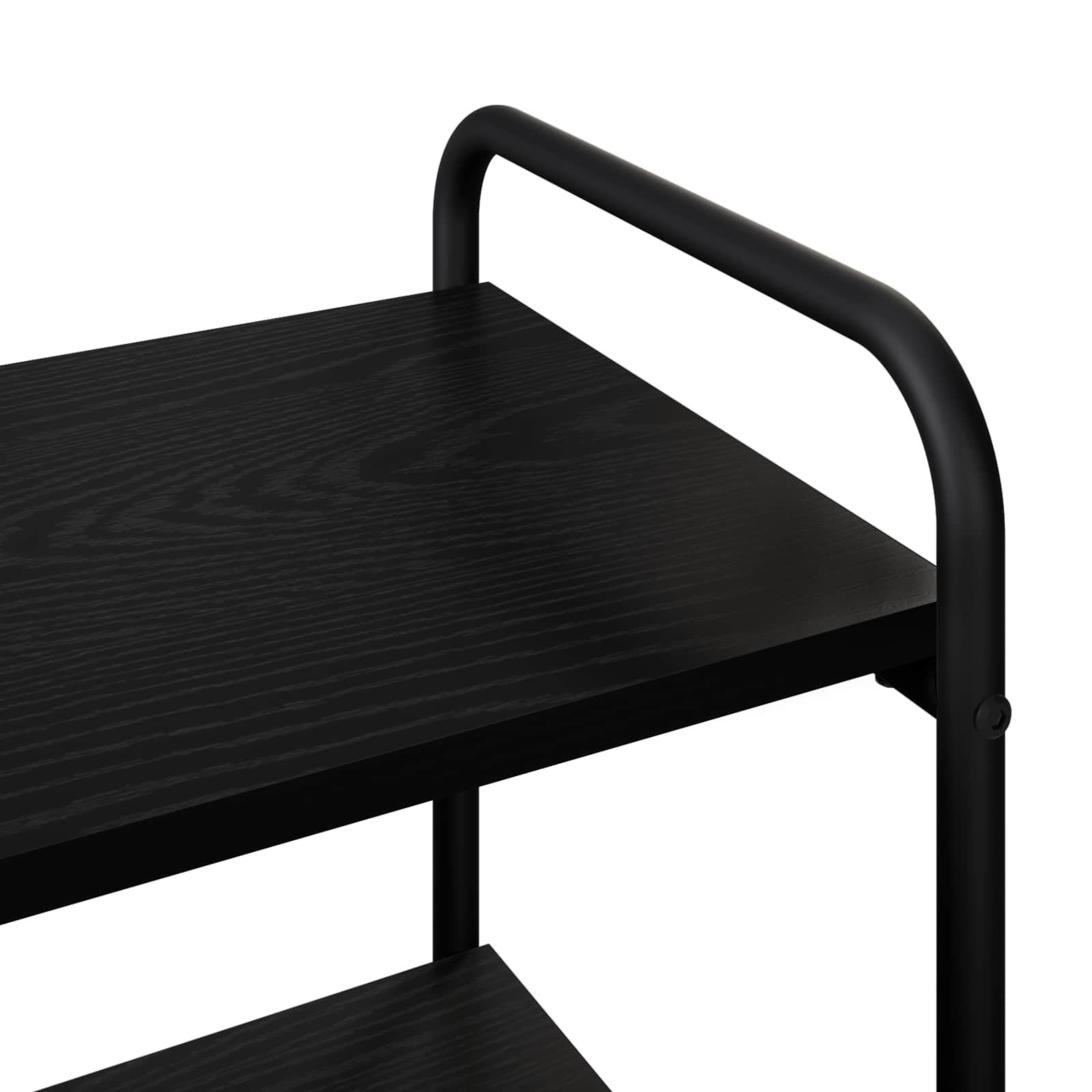 vidaXL Consoletafel Zwart eiken 80 x 35 x 75 cm Bewerkt hout
