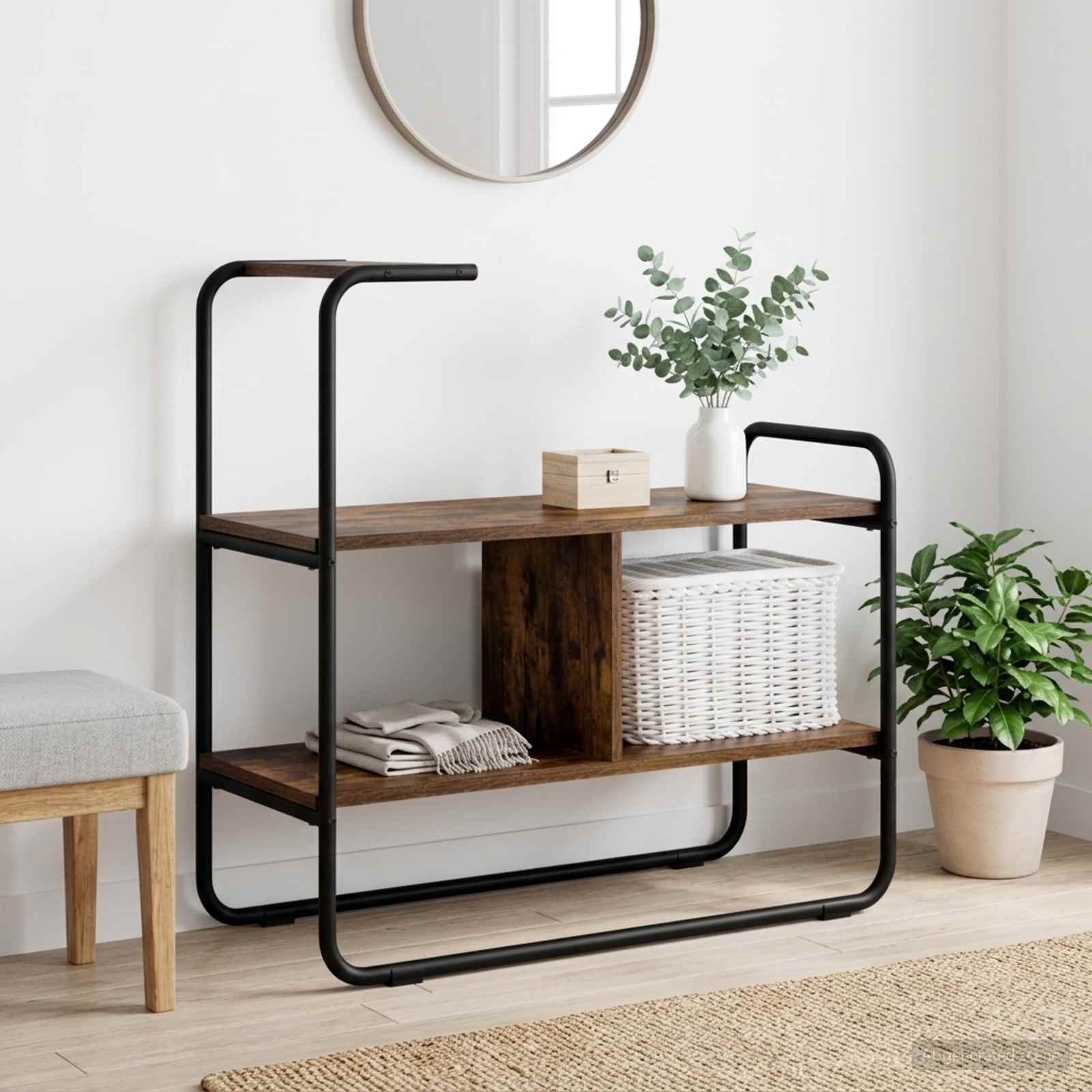 vidaXL Consoletafel Zwart eiken 80 x 35 x 75 cm Bewerkt hout