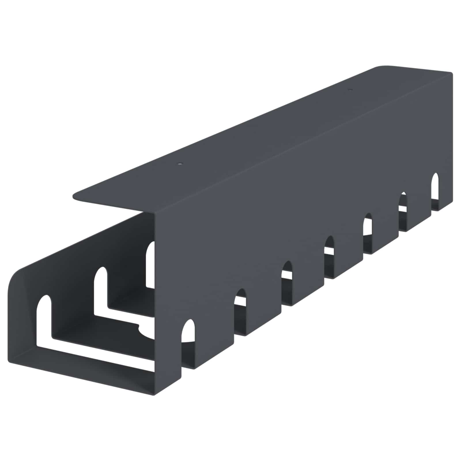 vidaXL Kabelgoot voor onder bureau 2 st Antracietkleurig