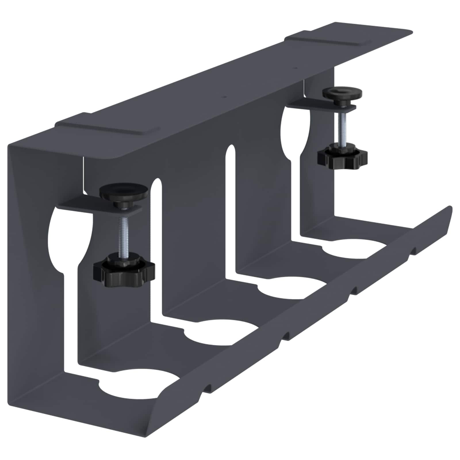 vidaXL Kabelgoot voor onder bureau 2 st Wit 43 x 10 x 15 cm