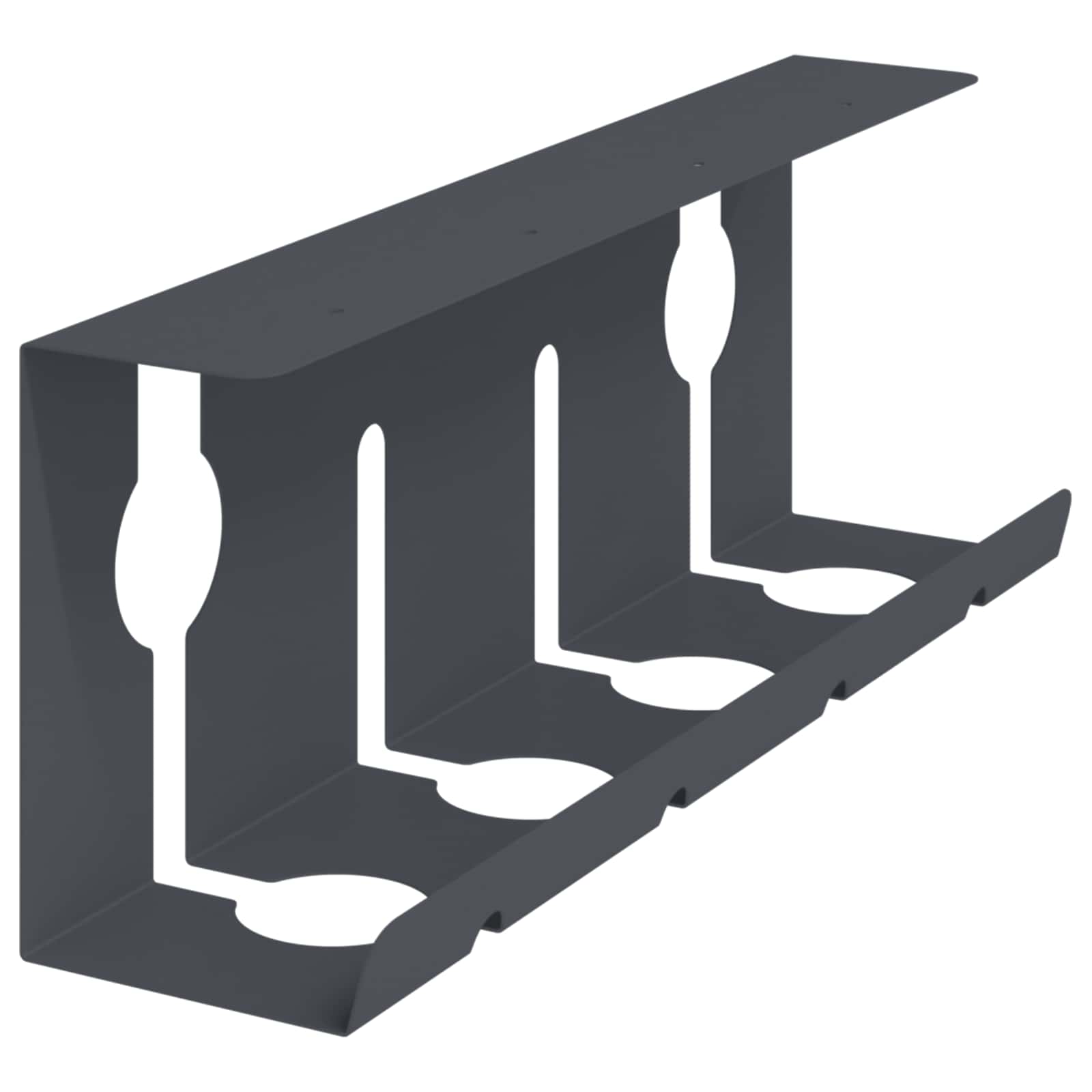 vidaXL Kabelgoot voor onder bureau 2 st Wit 43 x 10 x 15 cm