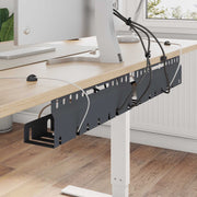 vidaXL Kabelgoot voor onder bureau 2 st Antracietkleurig
