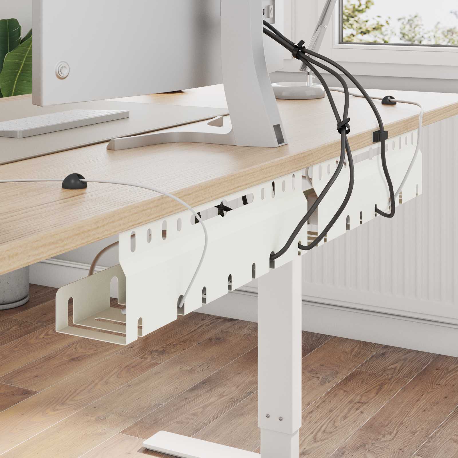 vidaXL Kabelgoot voor onder bureau 2 st Antracietkleurig