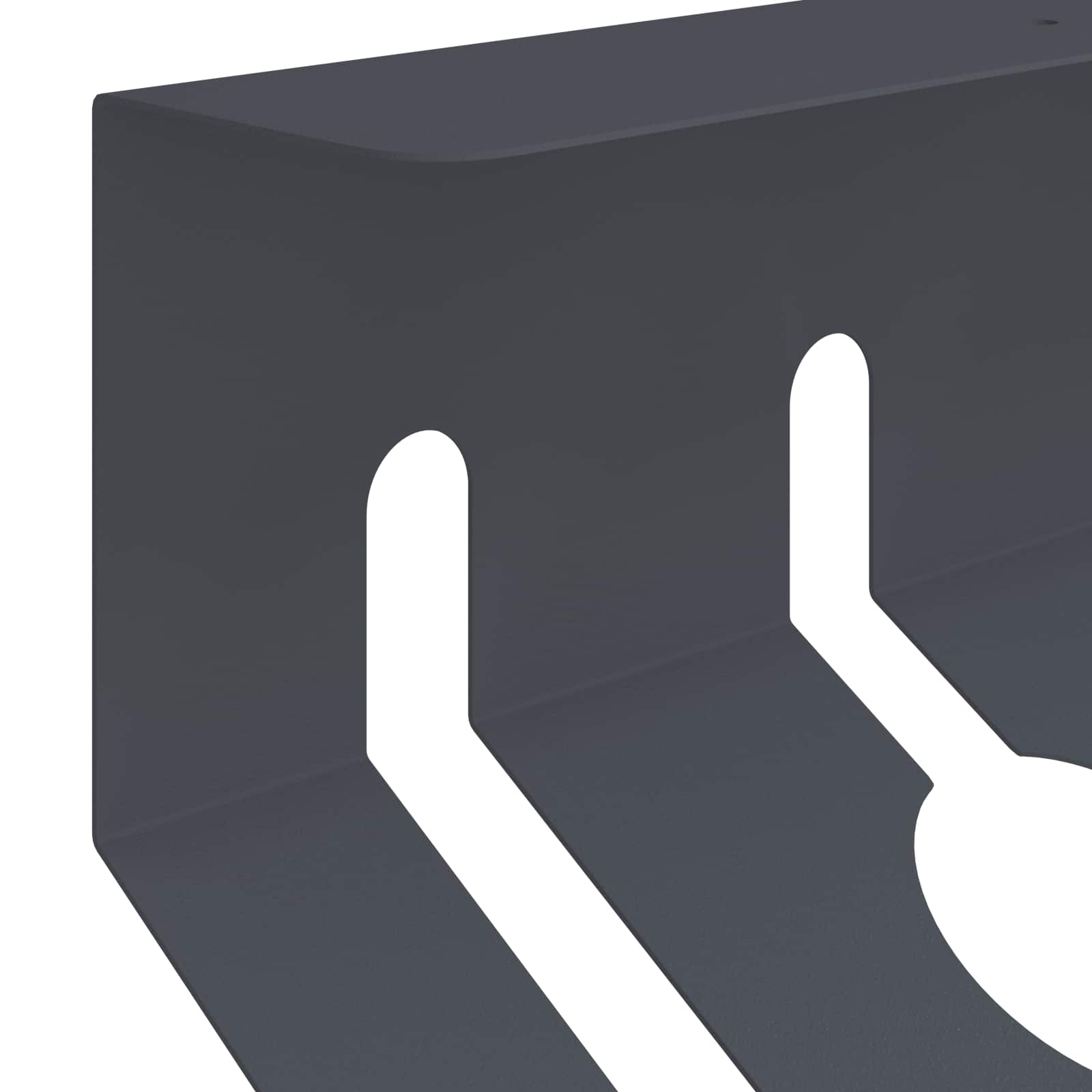 vidaXL Kabelgoot voor onder bureau 2 st Antracietkleurig