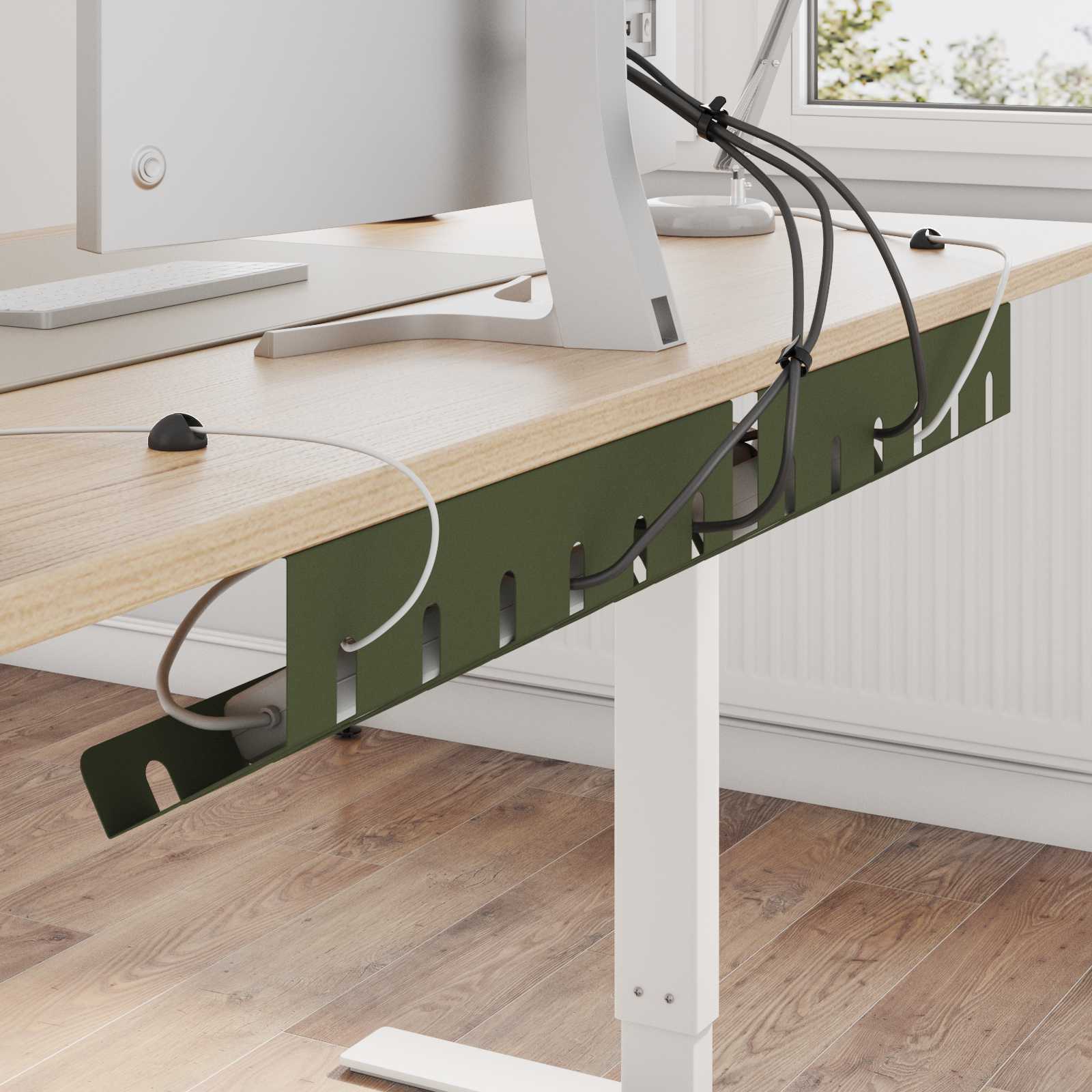 vidaXL Kabelgoot voor onder bureau 2 st Antracietkleurig
