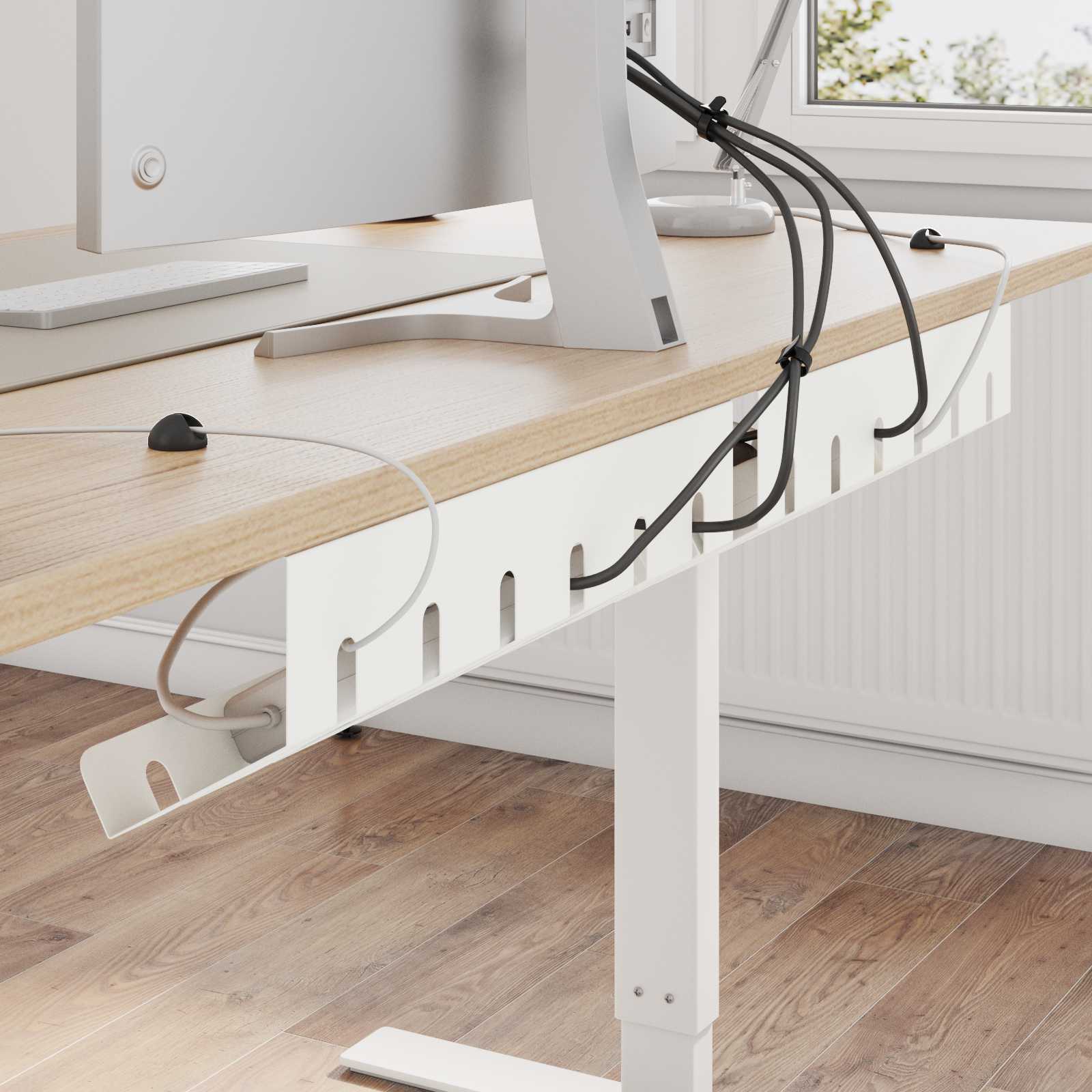 vidaXL Kabelgoot voor onder bureau 2 st Antracietkleurig