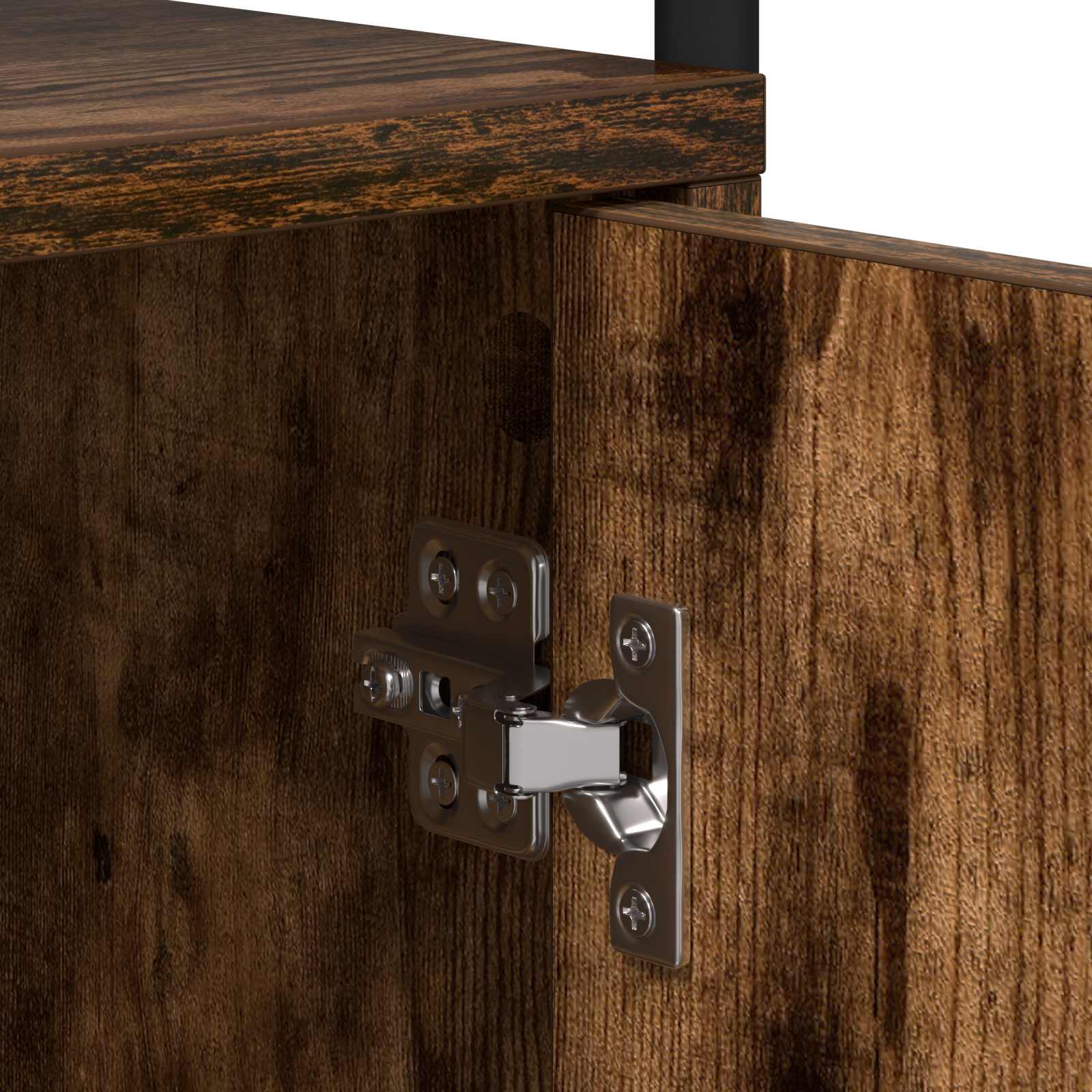 vidaXL Nachtkastje 2 st Gerookt eiken Bewerkt hout