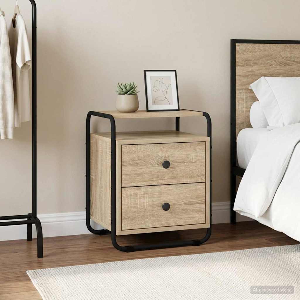 vidaXL Nachtkastje 2 st Oud hout 40 x 36,5 x 50 cm Bewerkt hout