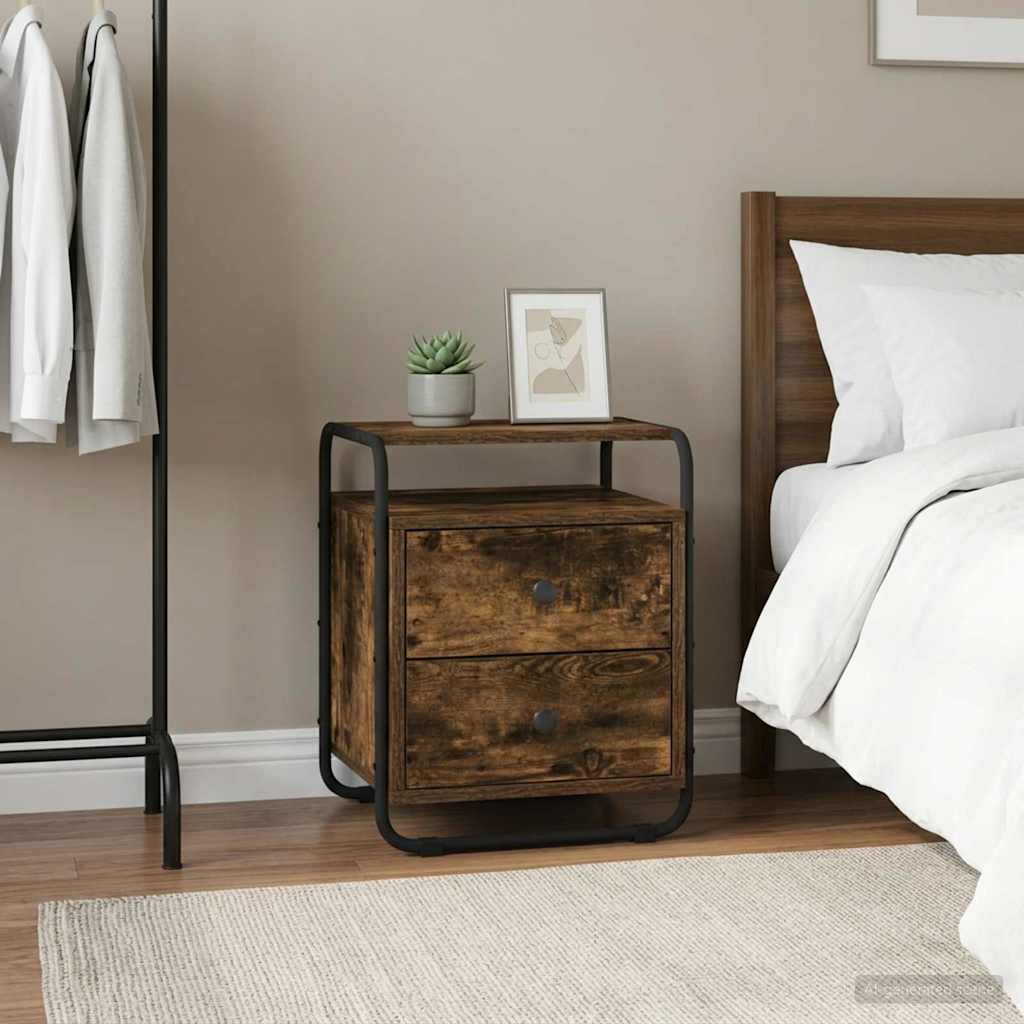 vidaXL Nachtkastje 2 st Oud hout 40 x 36,5 x 50 cm Bewerkt hout