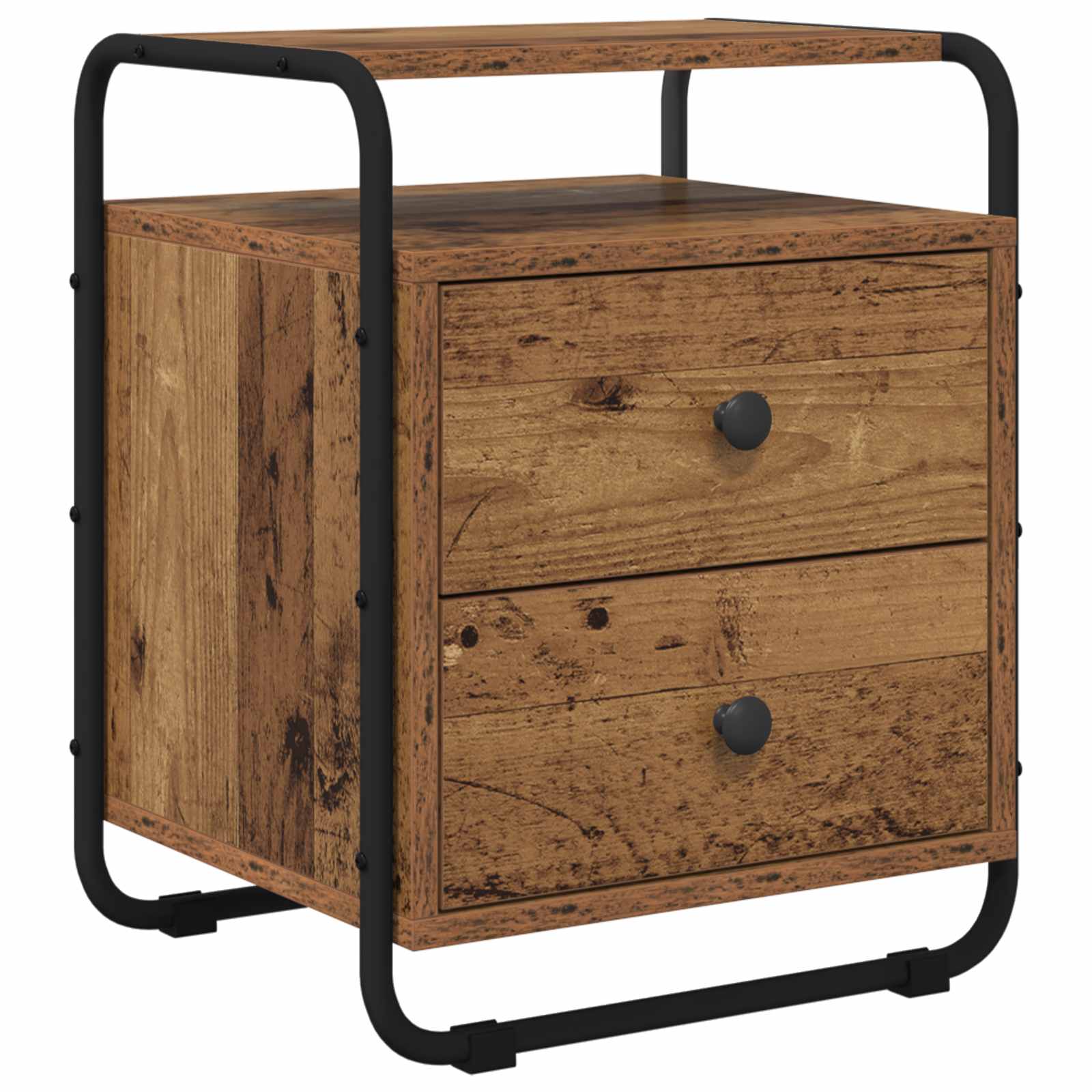 vidaXL Nachtkastje 2 st Oud hout 40 x 36,5 x 50 cm Bewerkt hout