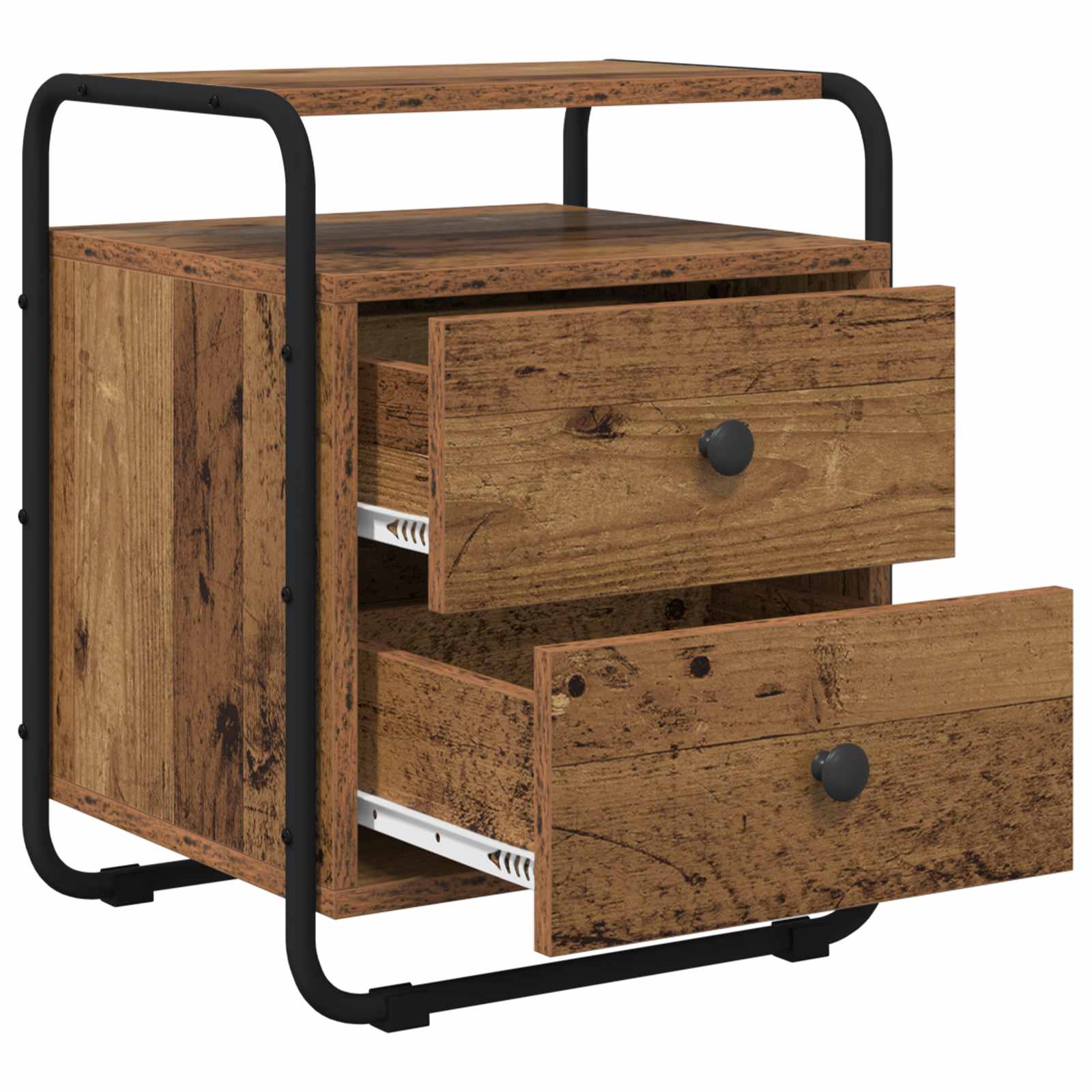vidaXL Nachtkastje 2 st Oud hout 40 x 36,5 x 50 cm Bewerkt hout