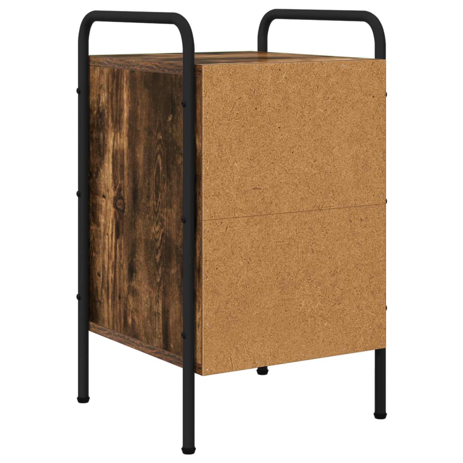 vidaXL Nachtkastje Gerookt eiken 35 x 36,5 x 61 cm Bewerkt hout