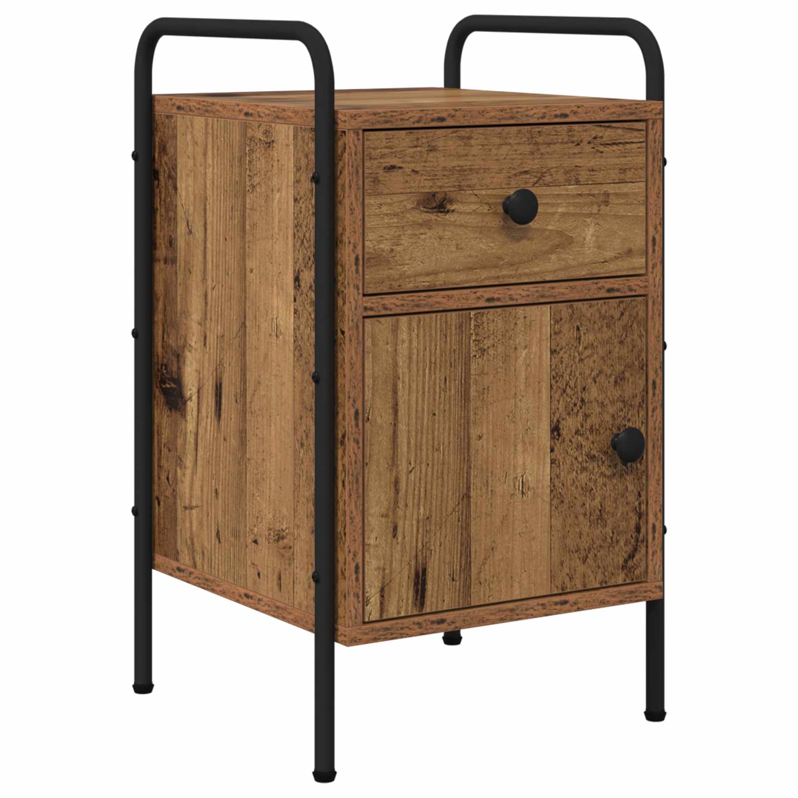 vidaXL Nachtkastje Gerookt eiken 35 x 36,5 x 61 cm Bewerkt hout