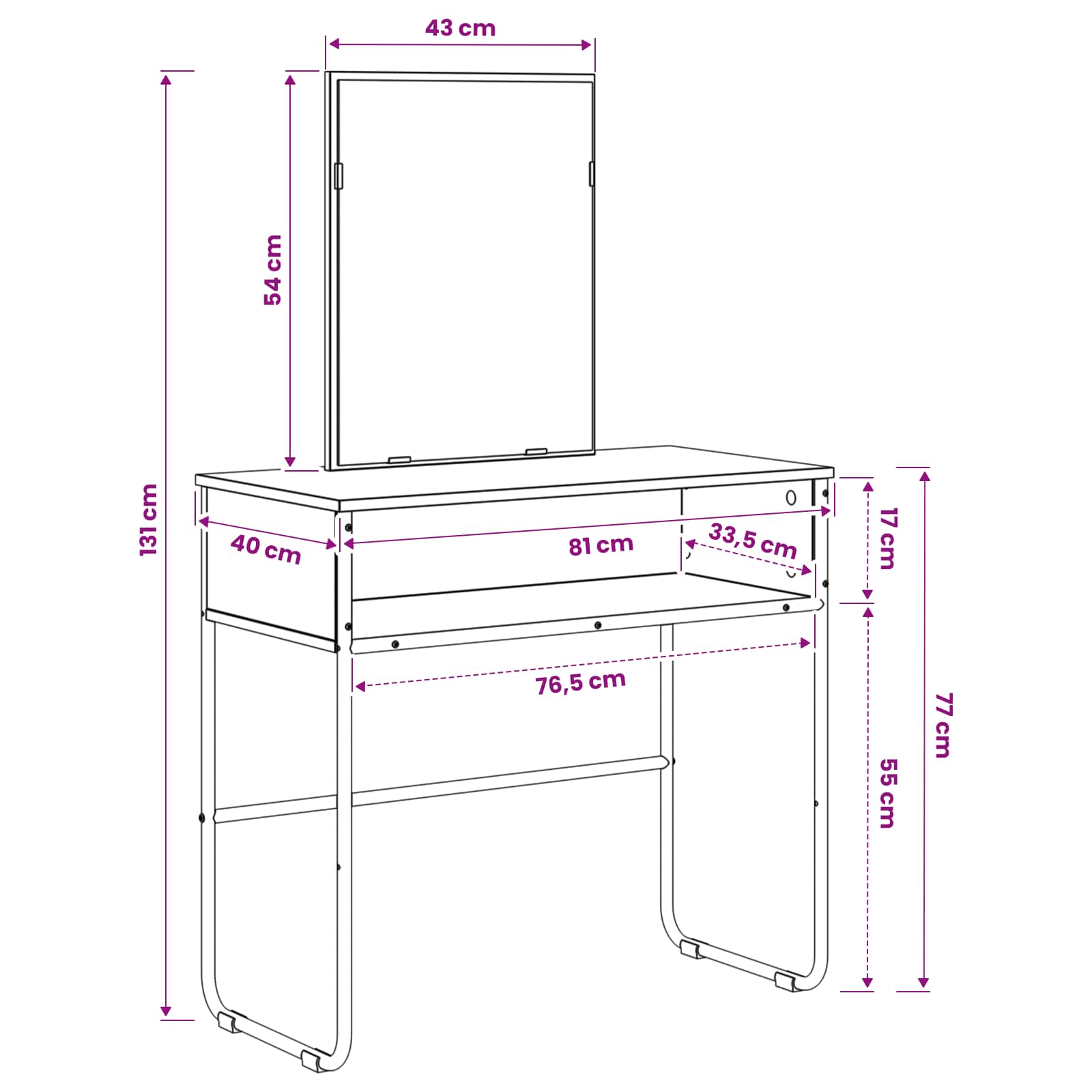 vidaXL Plafondtafel Grijs Sonoma 81 x 40 x 131 cm Bewerkt hout