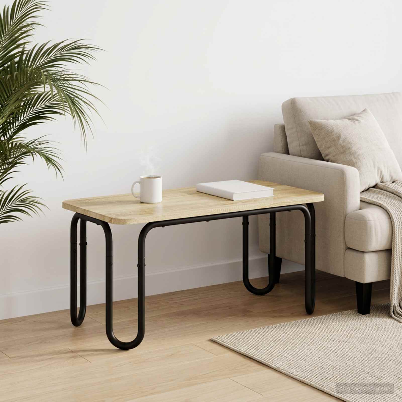 vidaXL Salontafel Zwart 40 x 40 x 45 cm Bewerkt hout